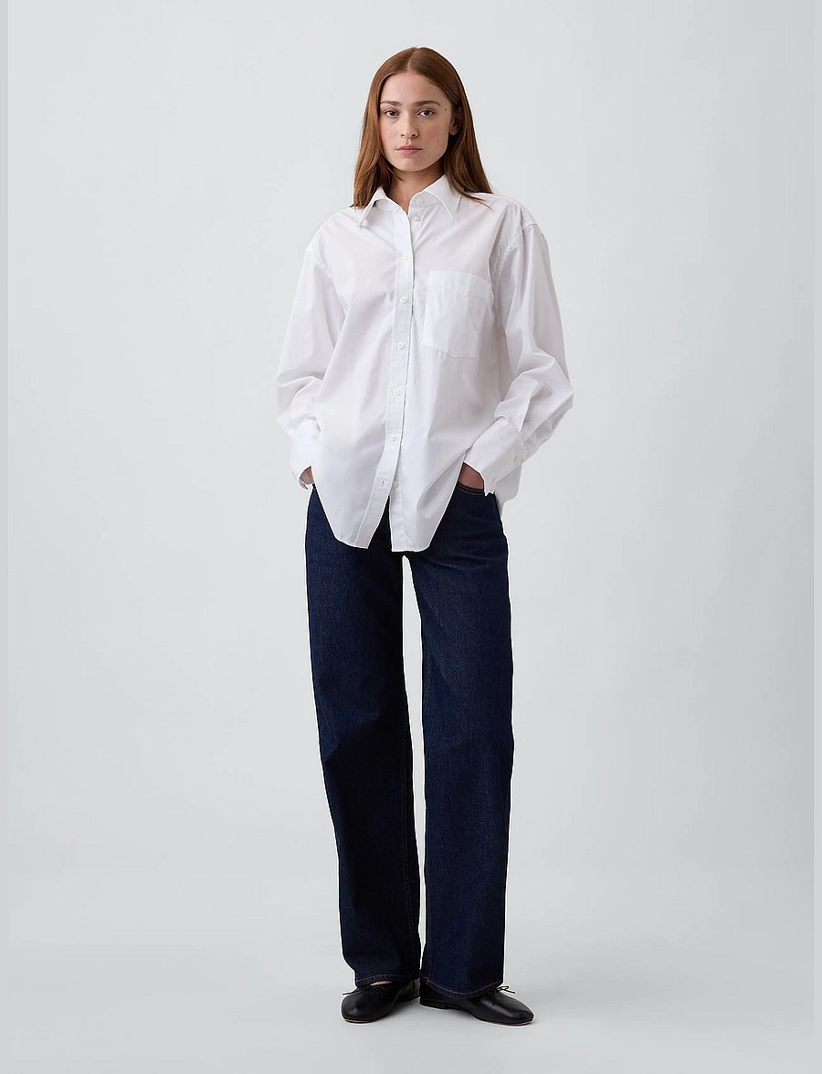 GAP - Poplin Big Shirt from the GAP collection - langärmlige hemden - optic white v6 - 3