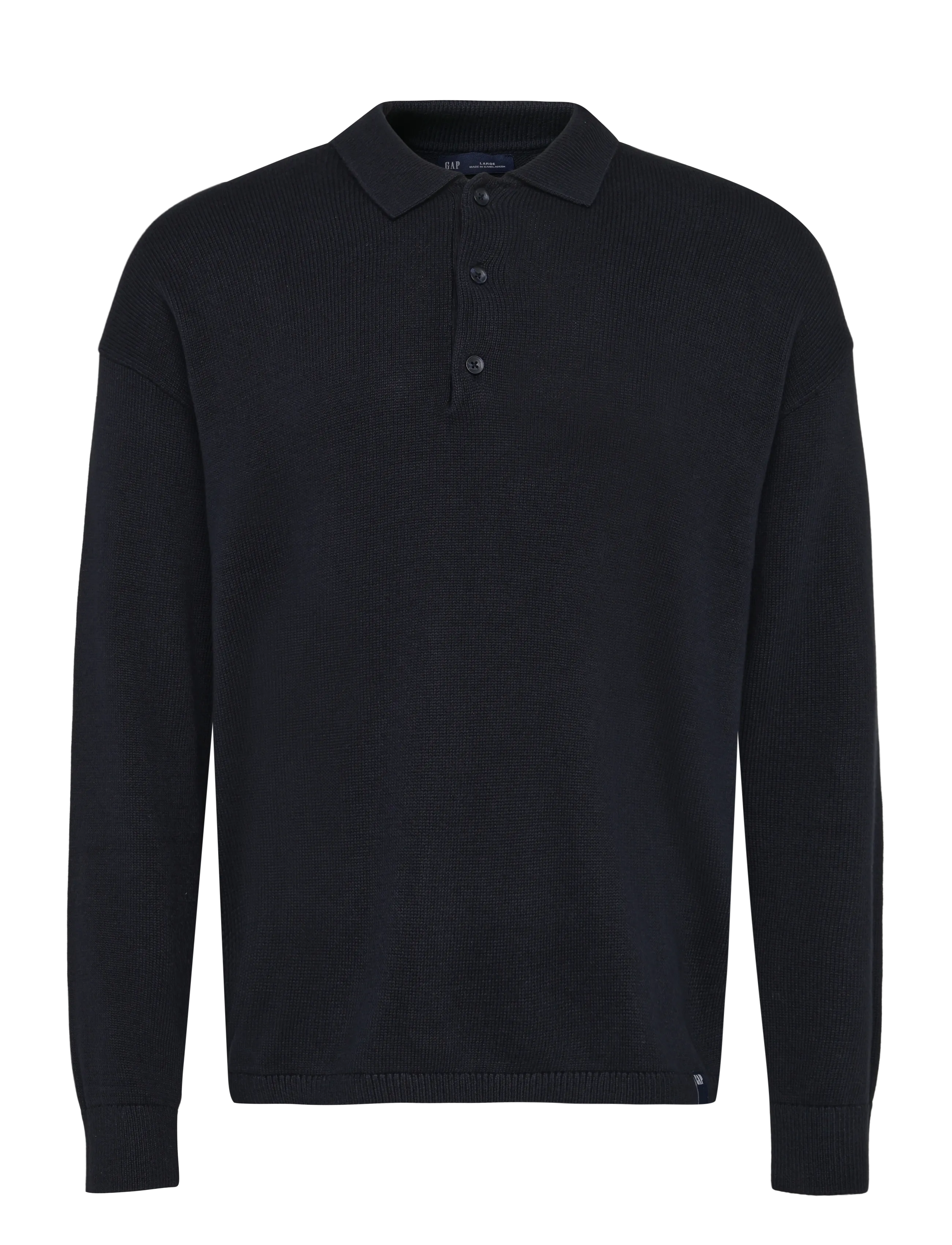 GAP Long-Sleeved Polo Sweater from the GAP collection - Polostrik - NEW CLASSIC NAVY / navy