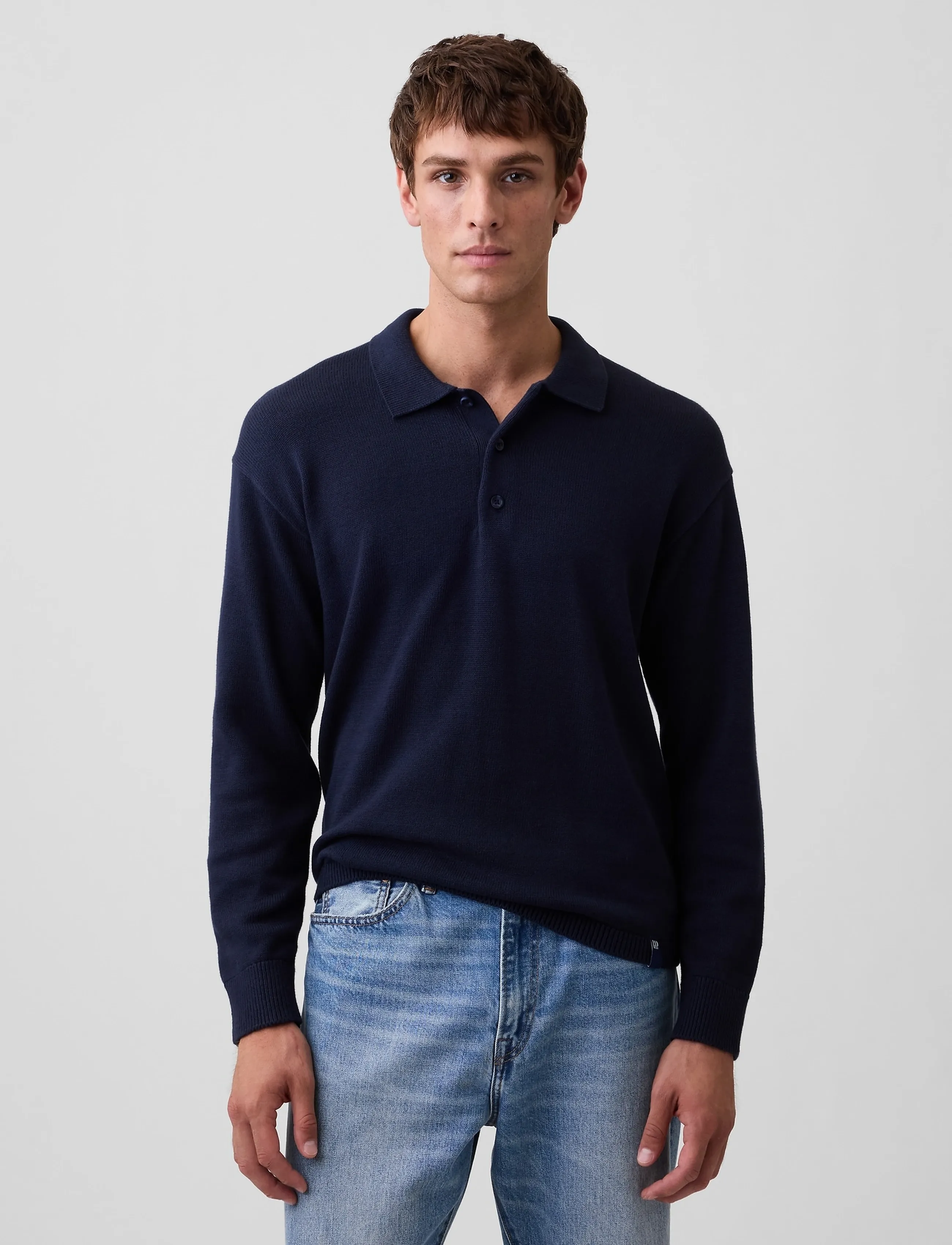 GAP - Long-Sleeved Polo Sweater from the GAP collection - new classic navy - 3