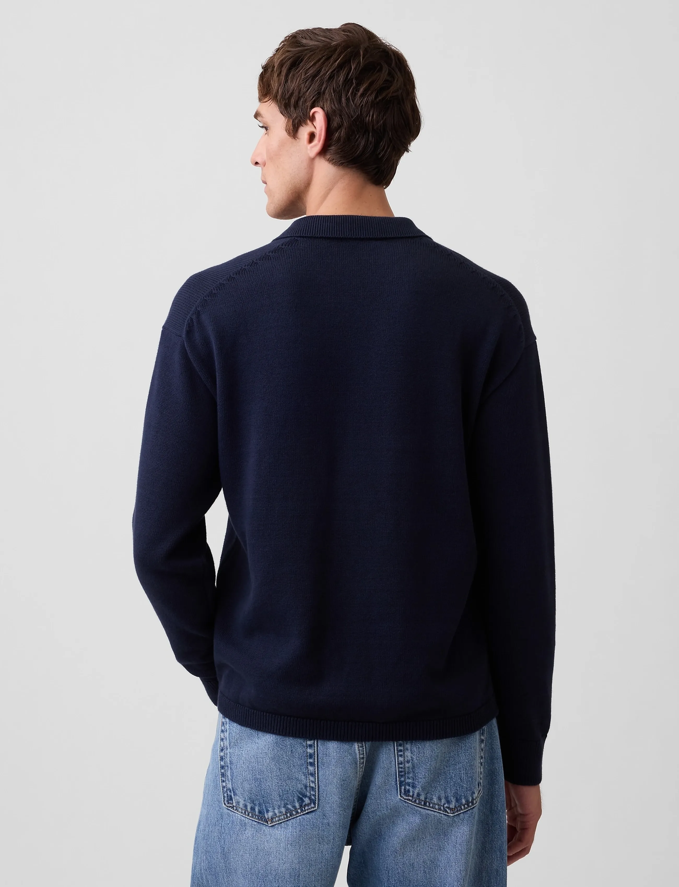 GAP - Long-Sleeved Polo Sweater from the GAP collection - new classic navy - 4