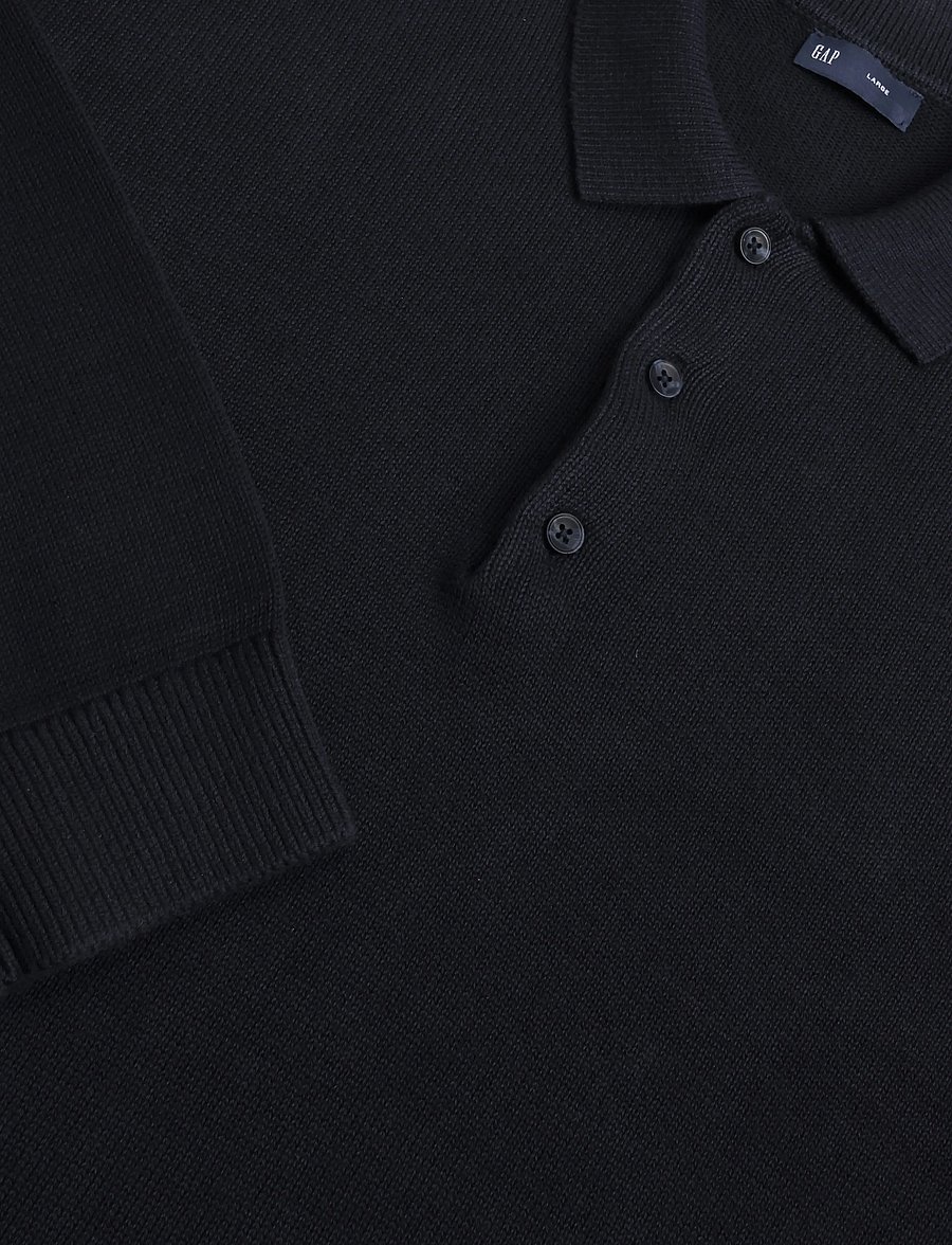 GAP - Long-Sleeved Polo Sweater from the GAP collection - long-sleeved knitted polos - new classic navy - 5
