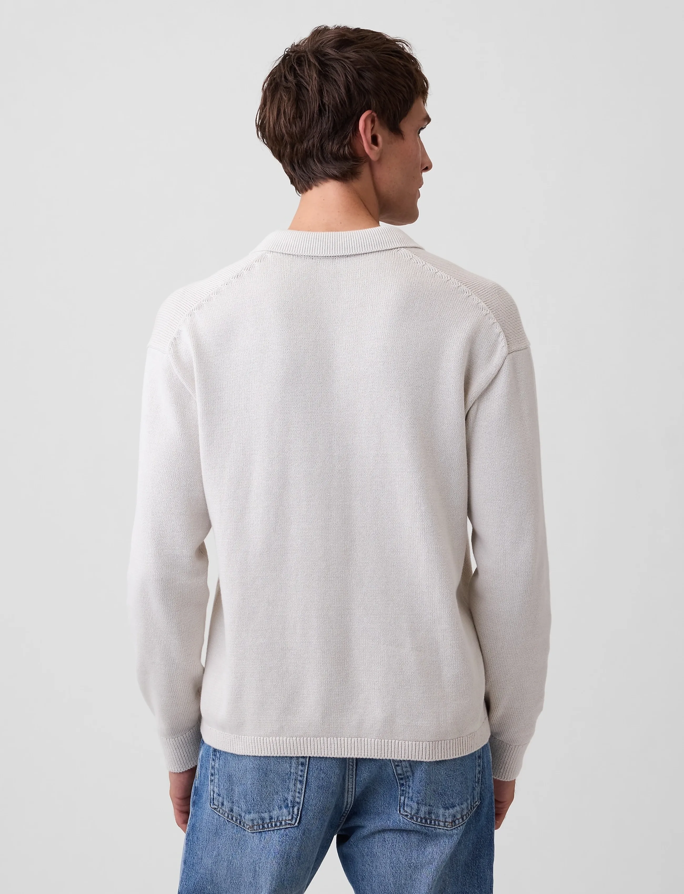 GAP Long-Sleeved Polo Sweater From The Collection tröjor herr – bild 3