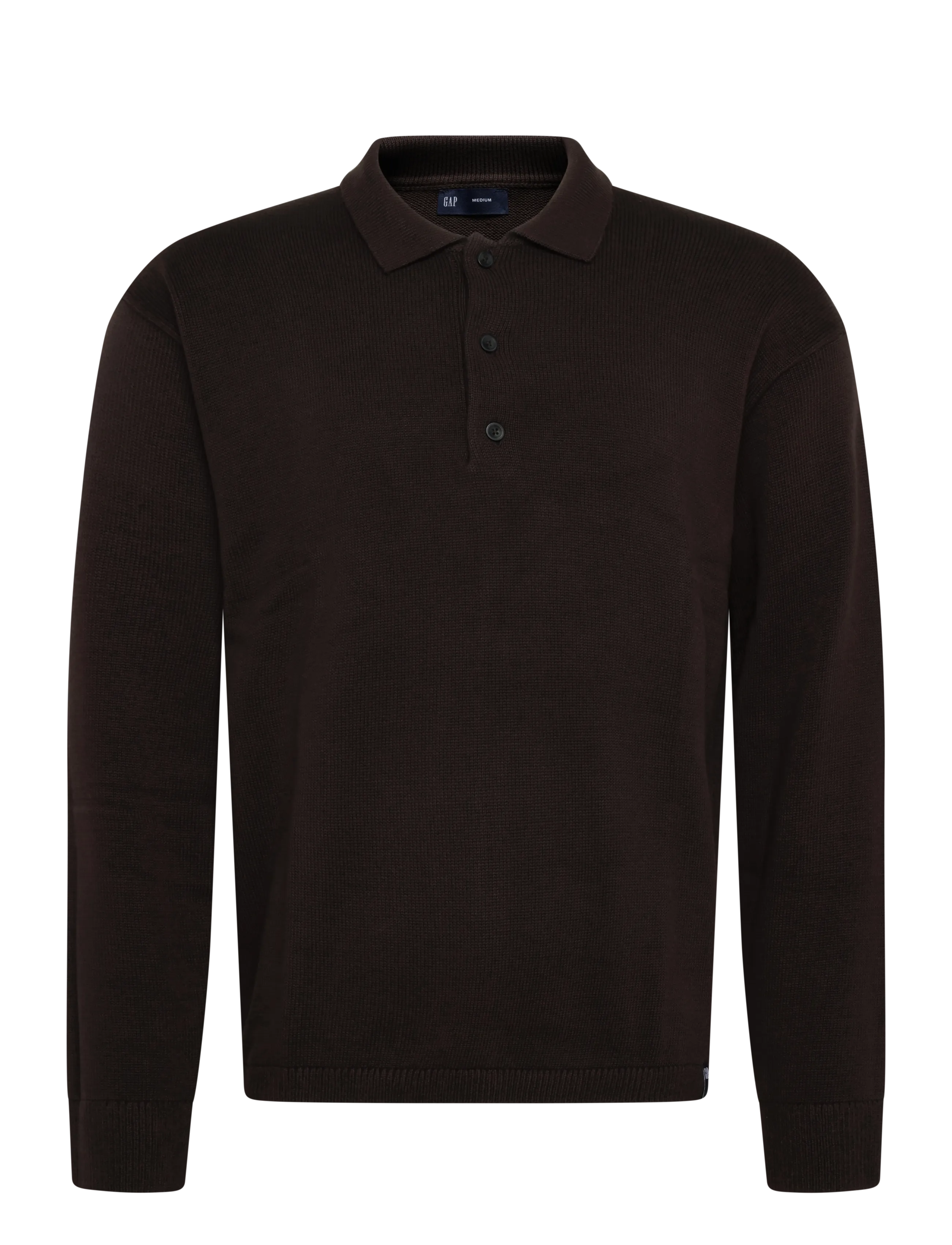 GAP Long-Sleeved Polo Sweater from the GAP collection - Polostrik - TERRA BROWN / brown
