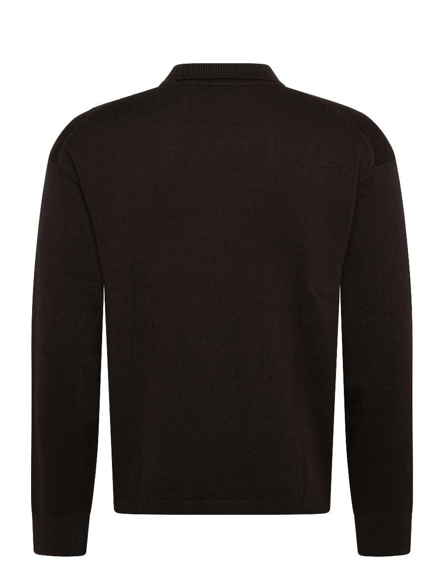 GAP - Long-Sleeved Polo Sweater from the GAP collection - langärmelige strick-polohemden - terra brown - 2