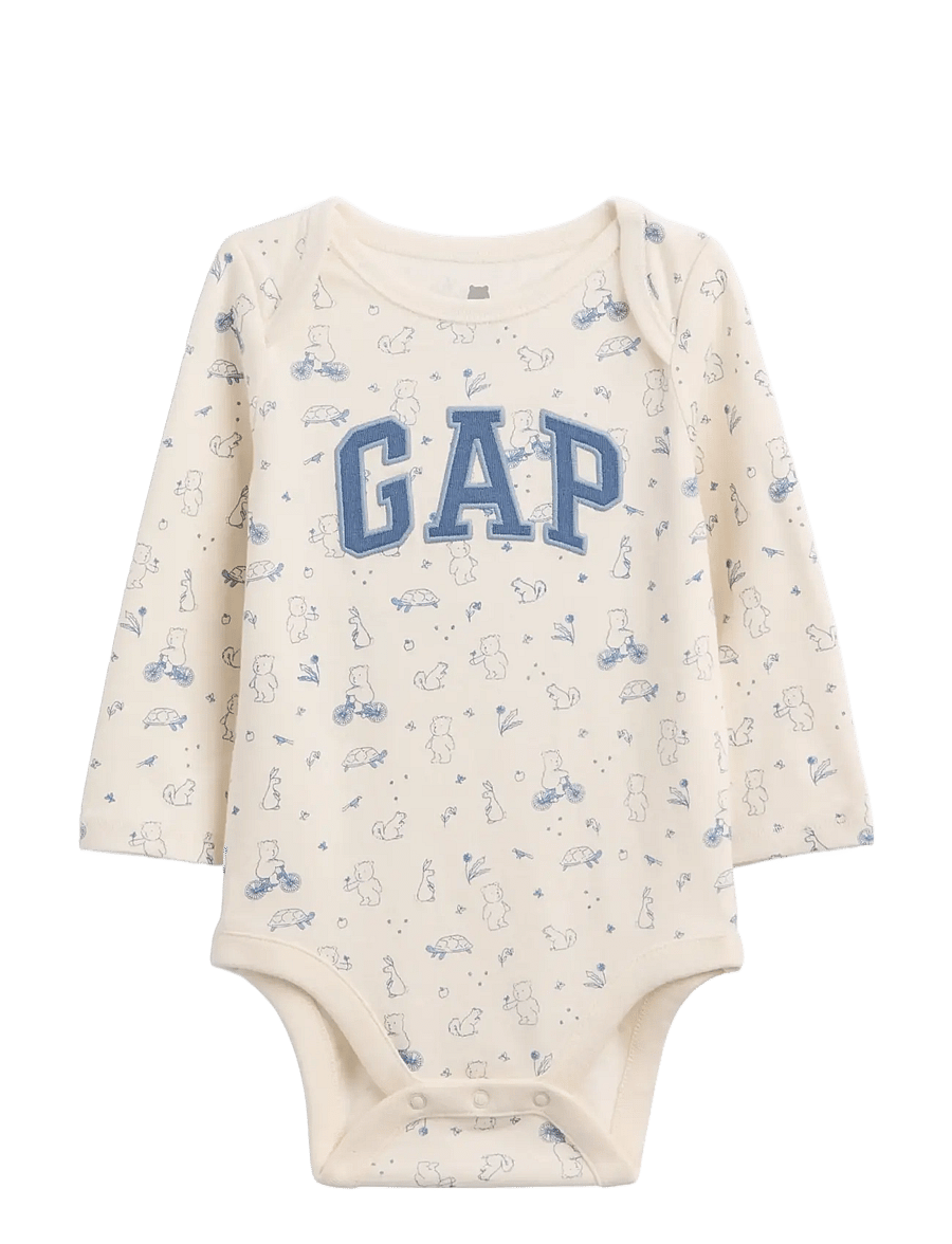 GAP - Organic Cotton Gap Logo Bodysuit - einkaufen nach alter von - ivory frost - 0