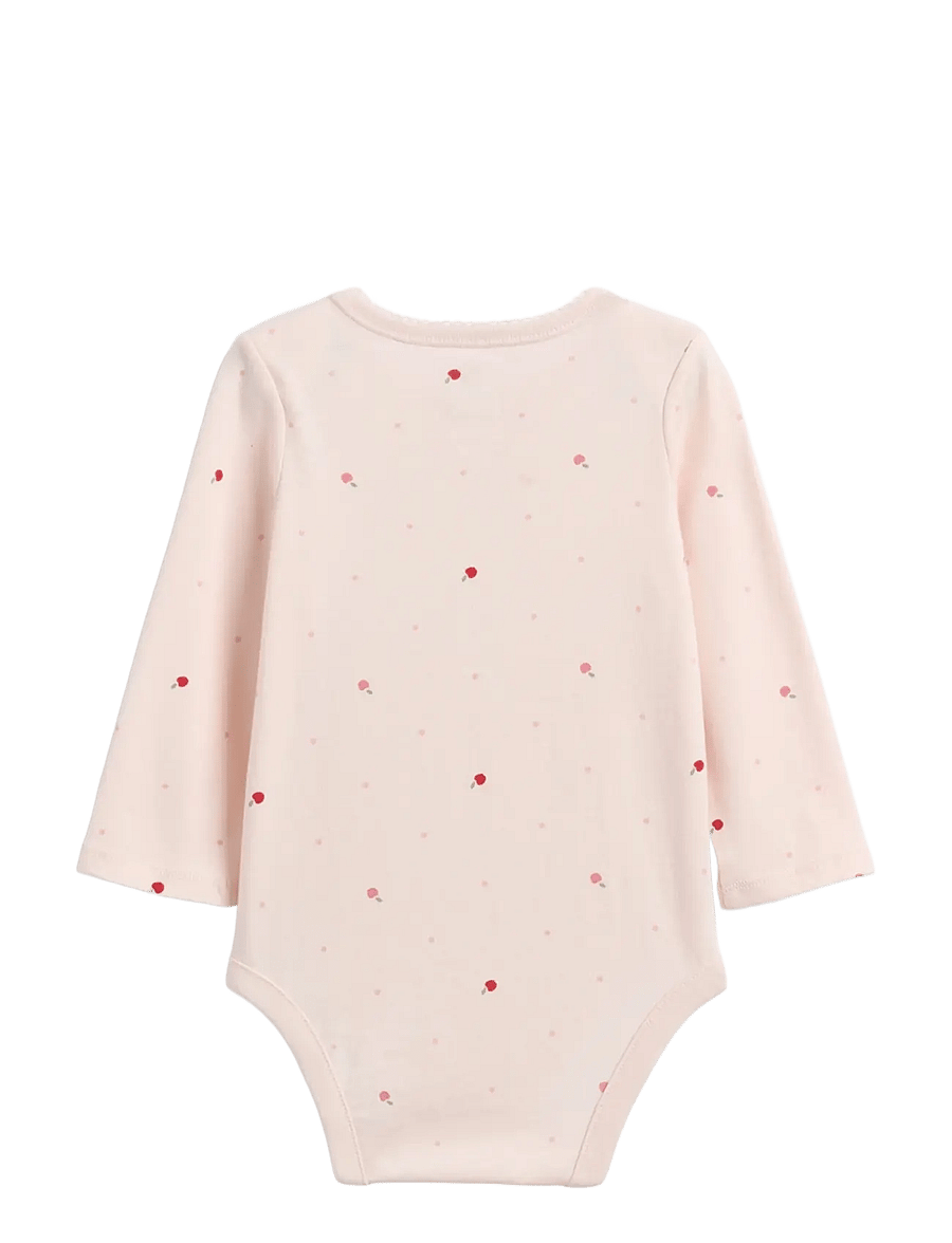GAP - Baby Organic Cotton Graphic Bodysuit - långärmade bodies - barely pink - 1