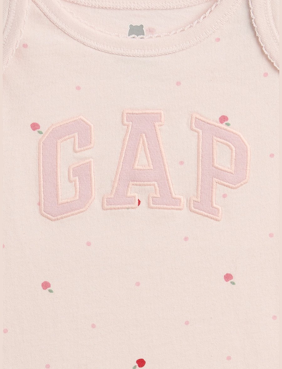 GAP - Baby Organic Cotton Graphic Bodysuit - långärmade bodies - barely pink - 2