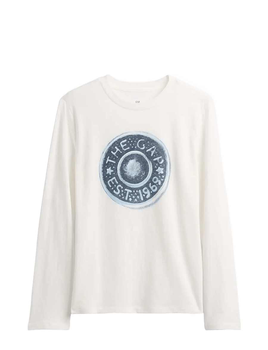 GAP - Logo Graphic T-Shirt from the GAP collection - pikkade varrukatega t-särgid - new off white opt2 - 0
