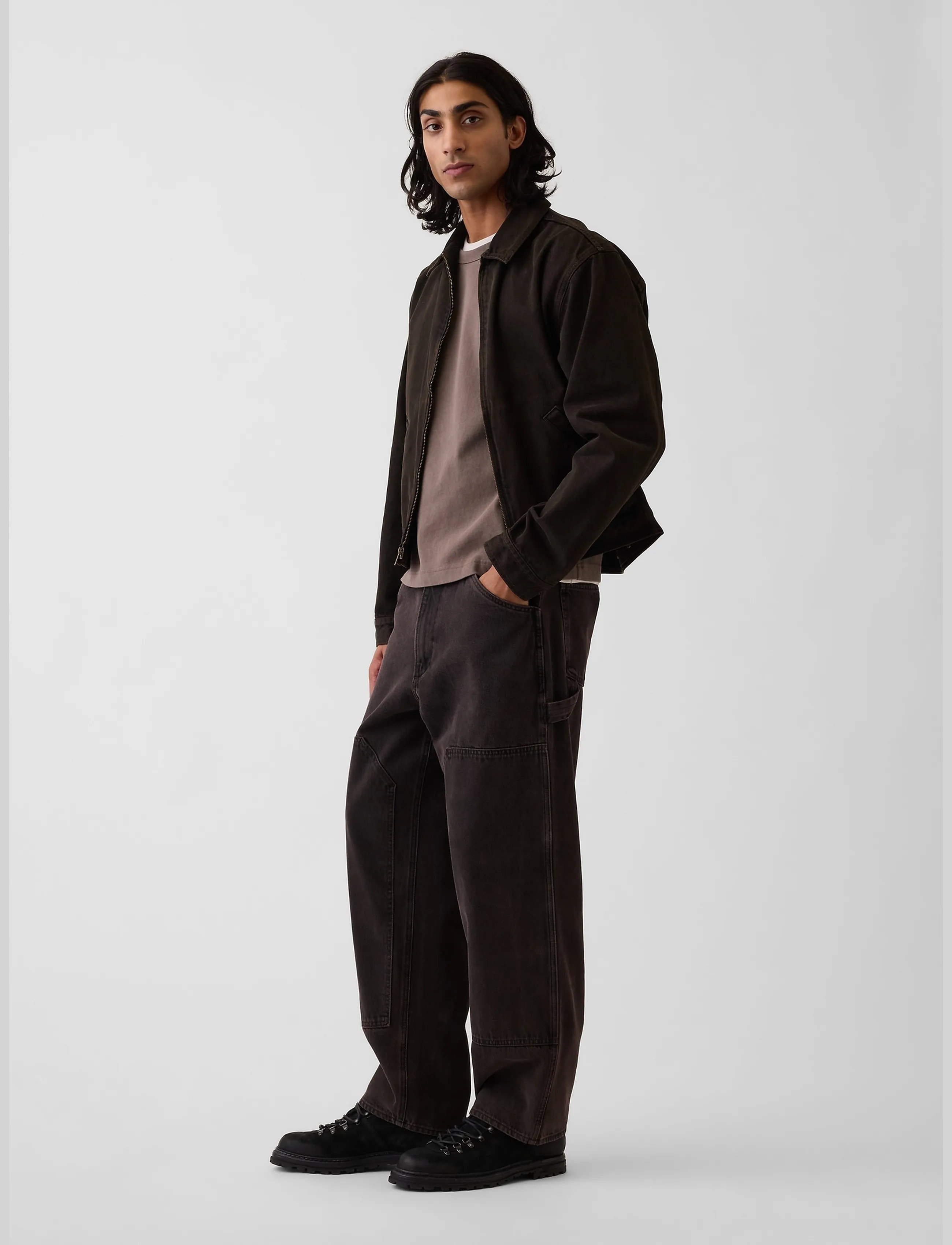 GAP - Baggy Double-Knee Carpenter Jeans from the GAP collection - tapered jeans - dark brown 1 - 5