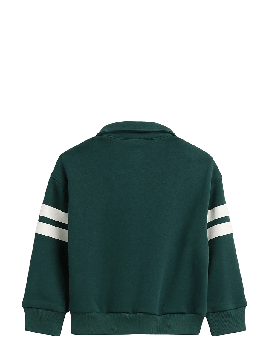 GAP - Baby & Toddler VintageSoft Varsity Logo Polo Sweatshirt - langærmede poloer - district green - 2