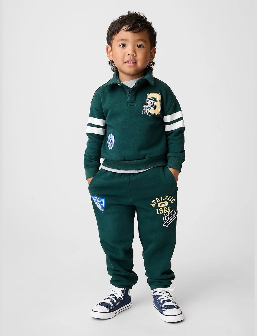 GAP - Baby & Toddler VintageSoft Varsity Logo Sweatpants - jogginghosen - district green - 0