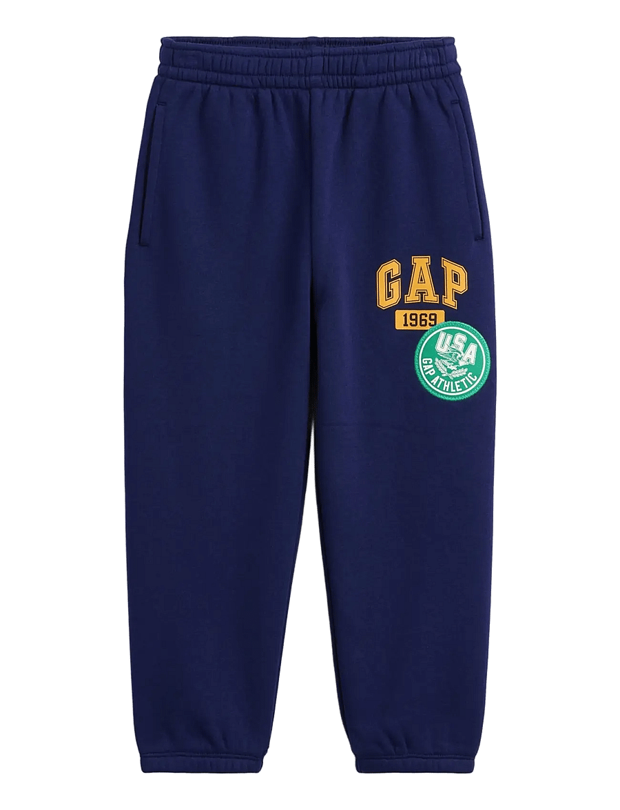 GAP - Baby & Toddler VintageSoft Varsity Logo Sweatpants - vintage navy - 1