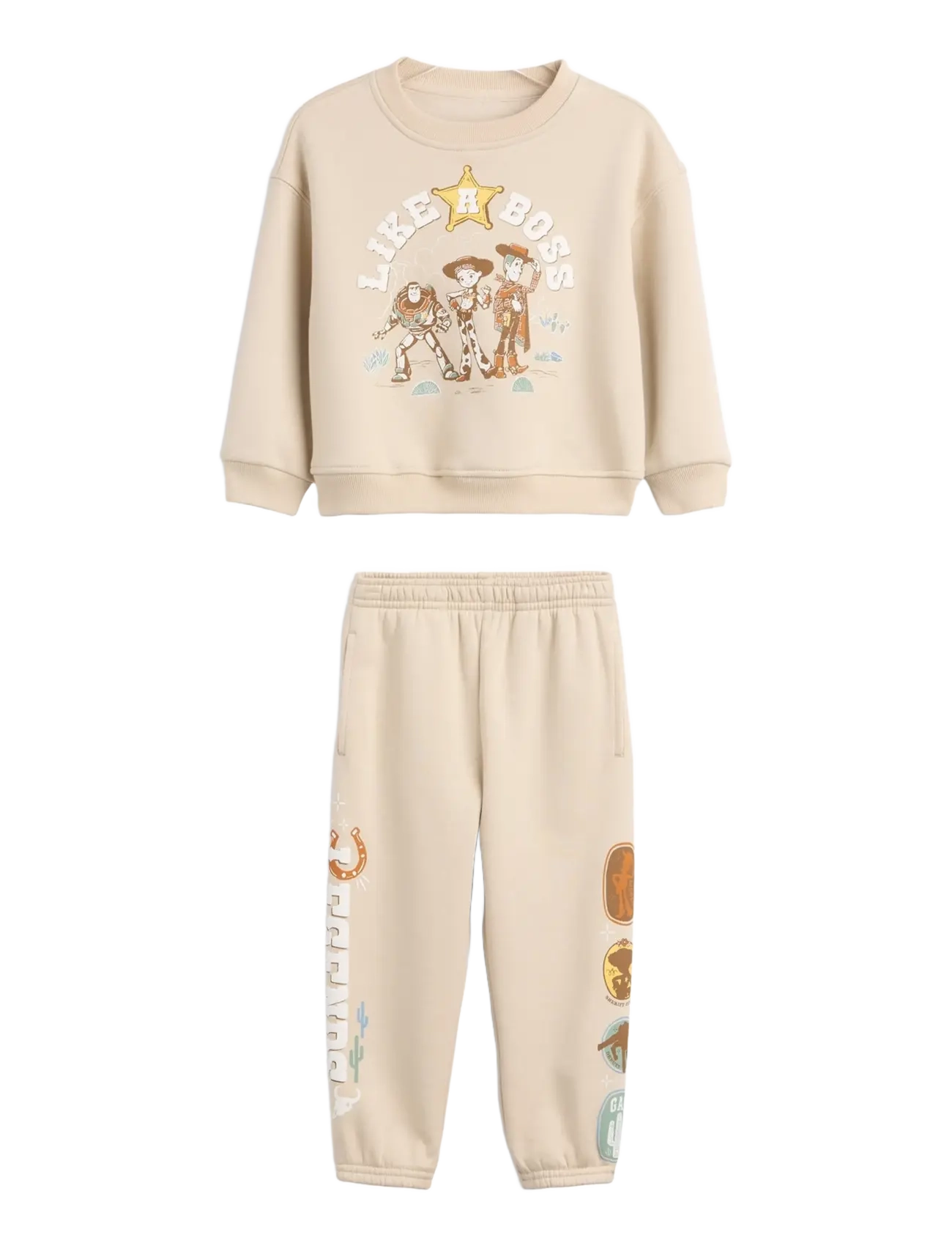 GAP Gap × Disney Baby & Toddler Vintagesoft Sweat Set, 92, Beige, Sæt > Træningsdragter, Børn