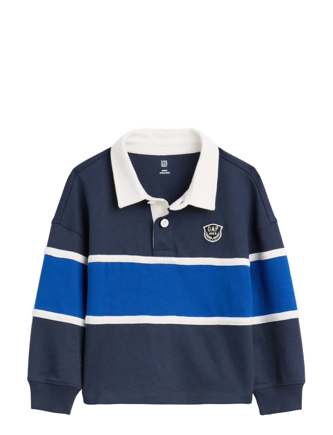 GAP Baby & Toddler Colorblock Rugby Polo Shirt - Tops - VINTAGE NAVY / navy