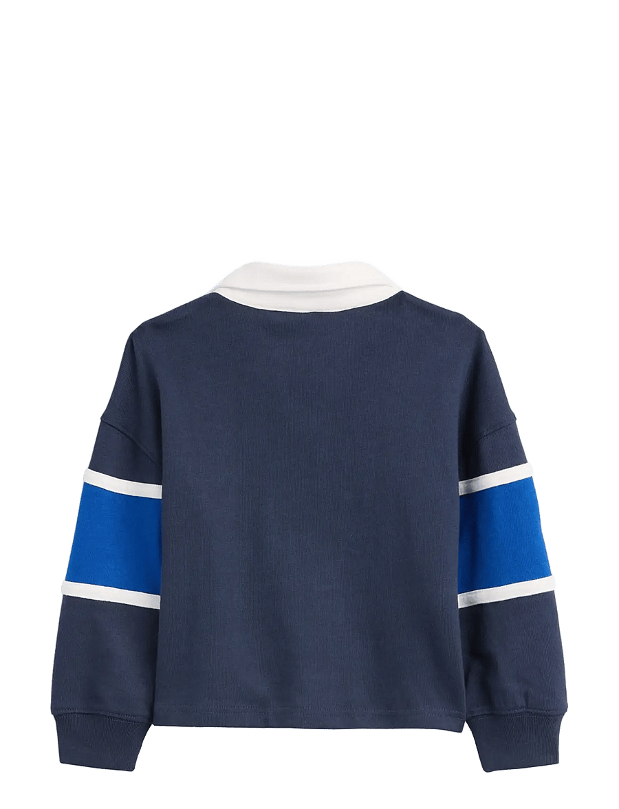 GAP - Baby & Toddler Colorblock Rugby Polo Shirt - långärmade pikéer - vintage navy - 2