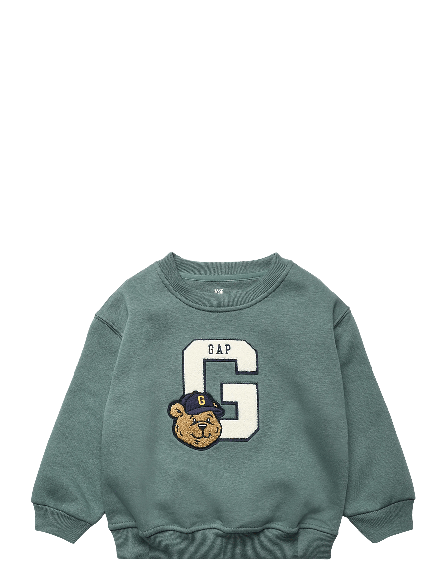 GAP - Baby & Toddler VintageSoft Varsity Logo Sweatshirt - sweatshirts - district green - 1