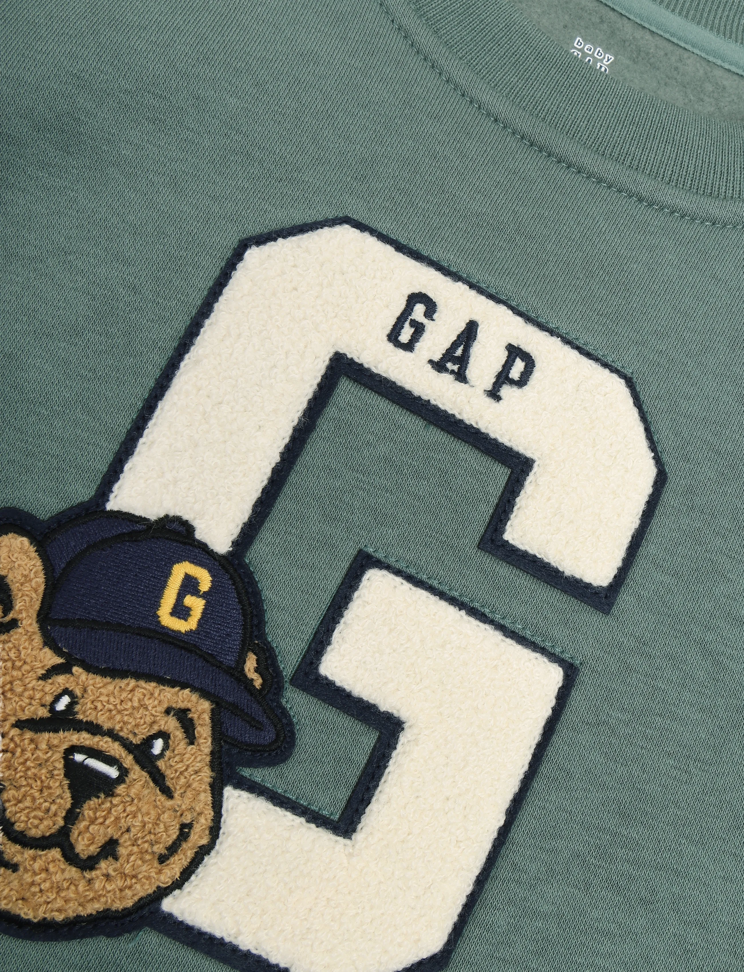 GAP - Baby & Toddler VintageSoft Varsity Logo Sweatshirt - sweatshirts - district green - 3