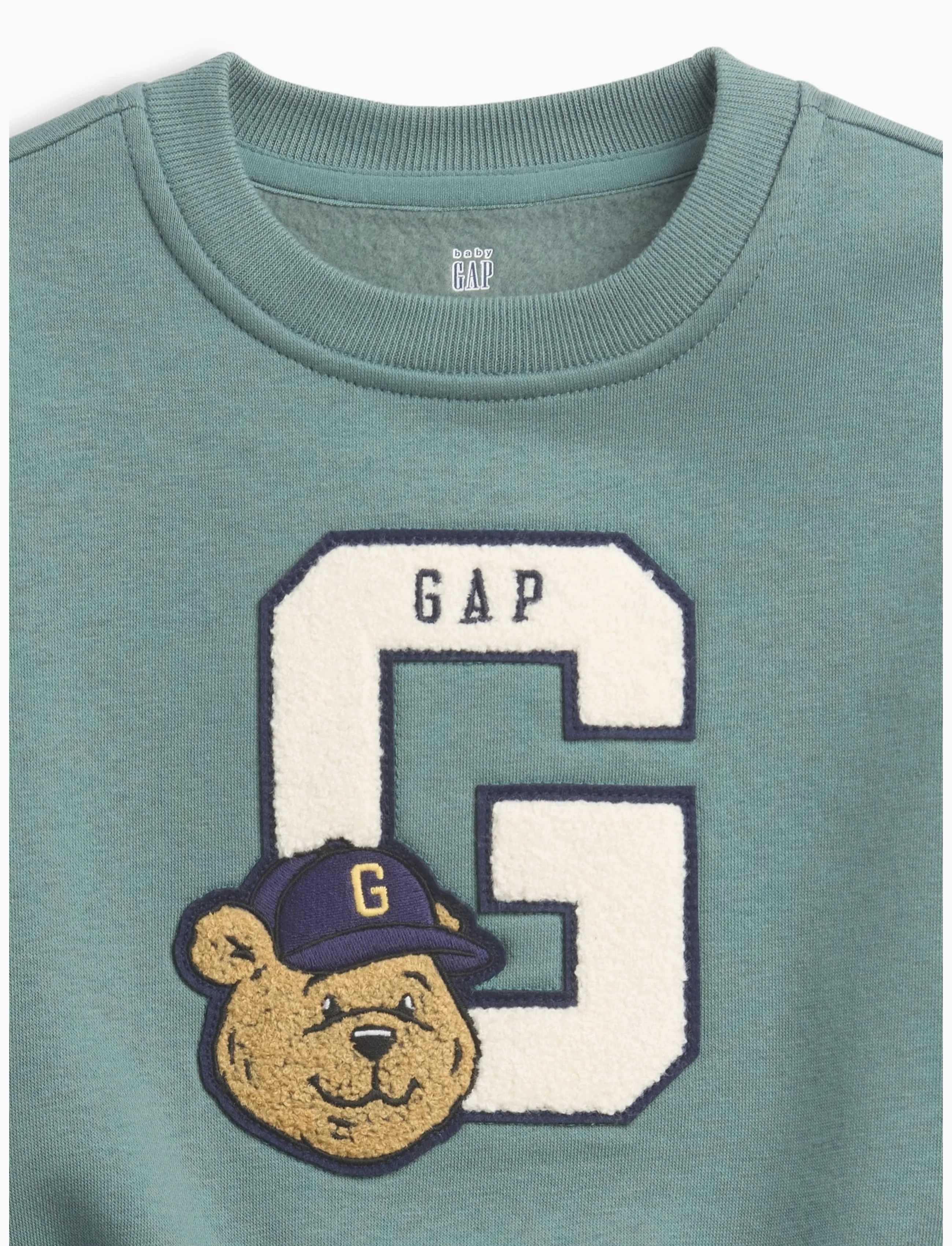 GAP - Baby & Toddler VintageSoft Varsity Logo Sweatshirt - dressipluusid - district green - 3