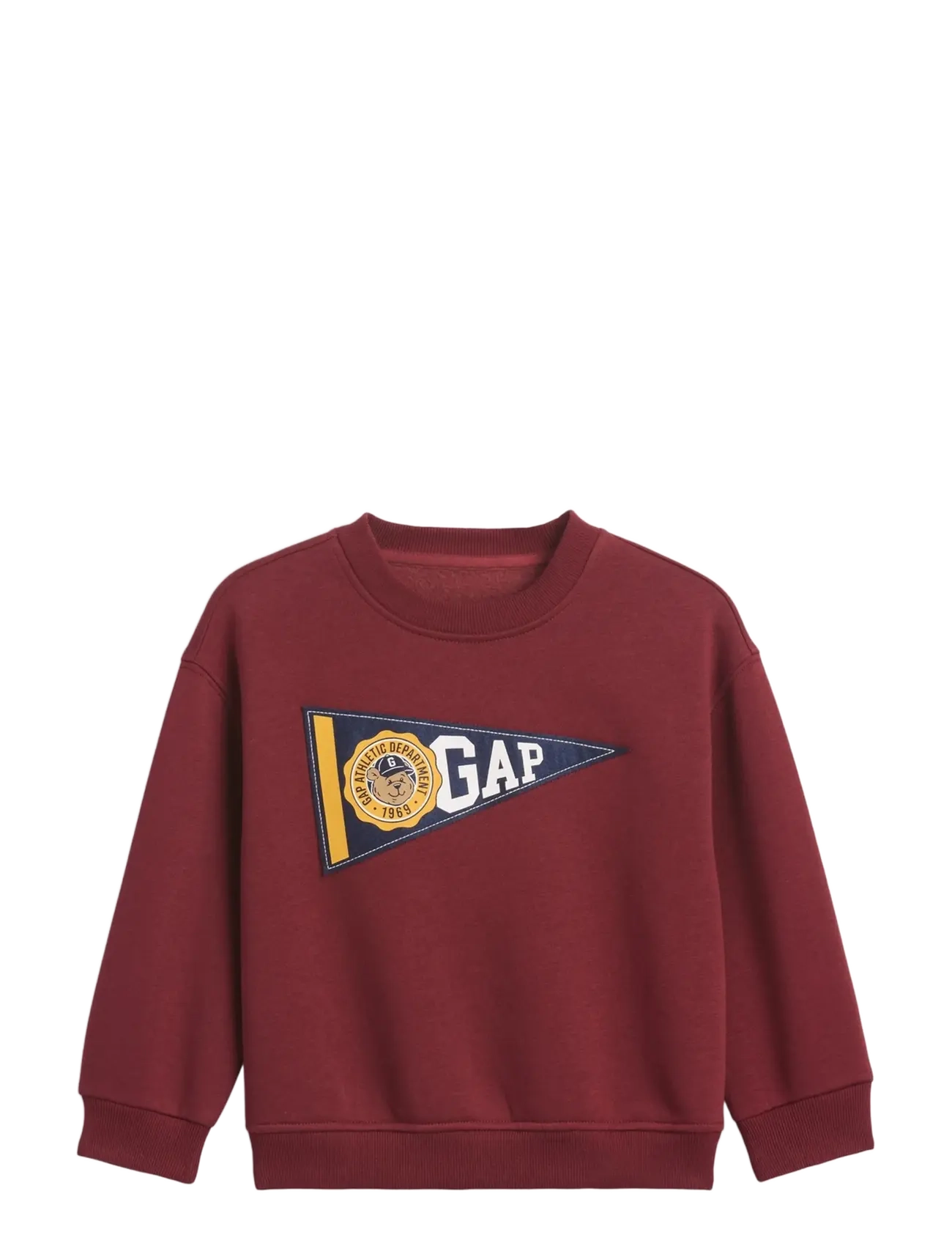 GAP Baby & Toddler VintageSoft Varsity Logo Sweatshirt - Tops - RADISH / burgundy