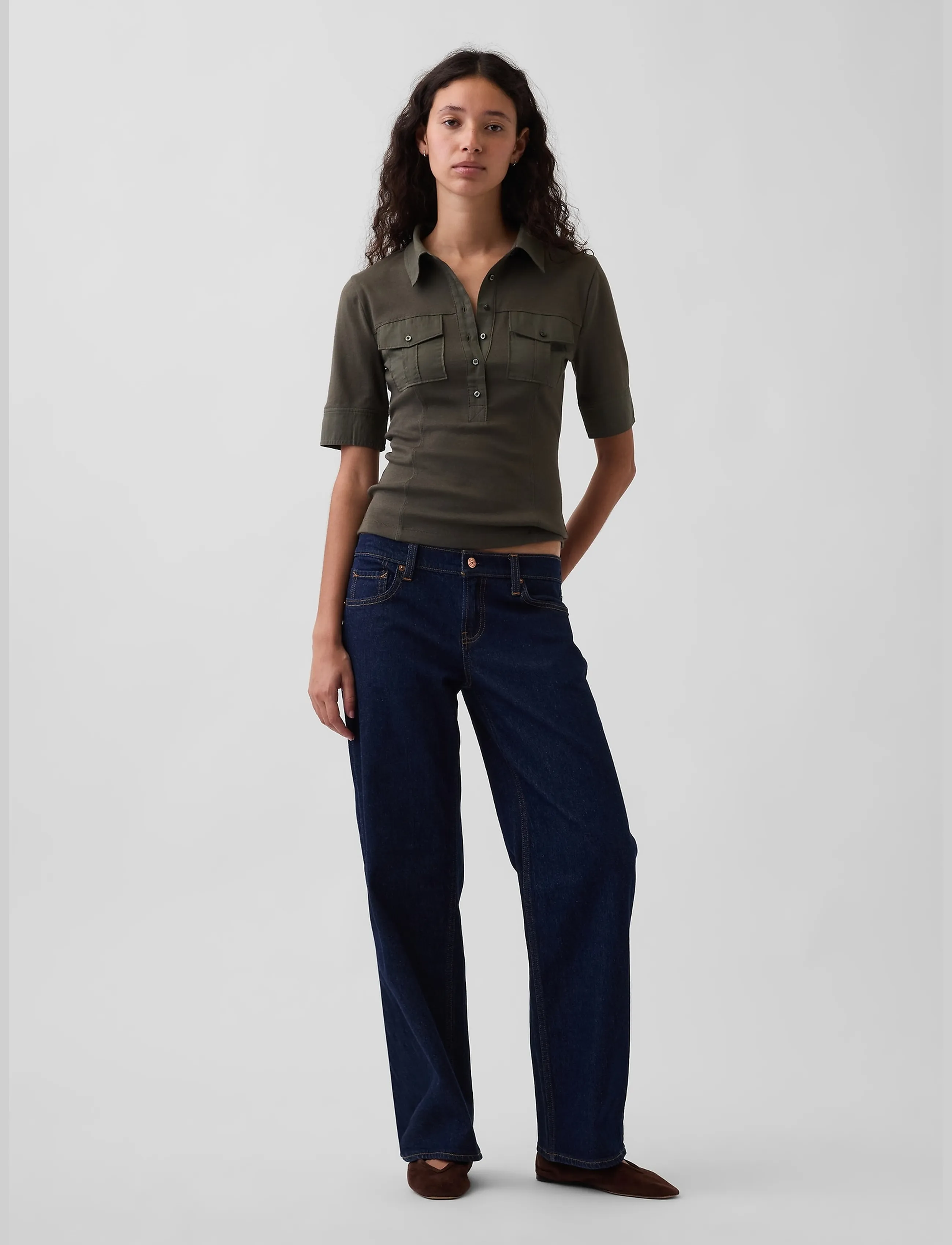 GAP - Modern Elbow-Sleeve Utility T-Shirt from the GAP collection - poloshirts - bamboo - 2