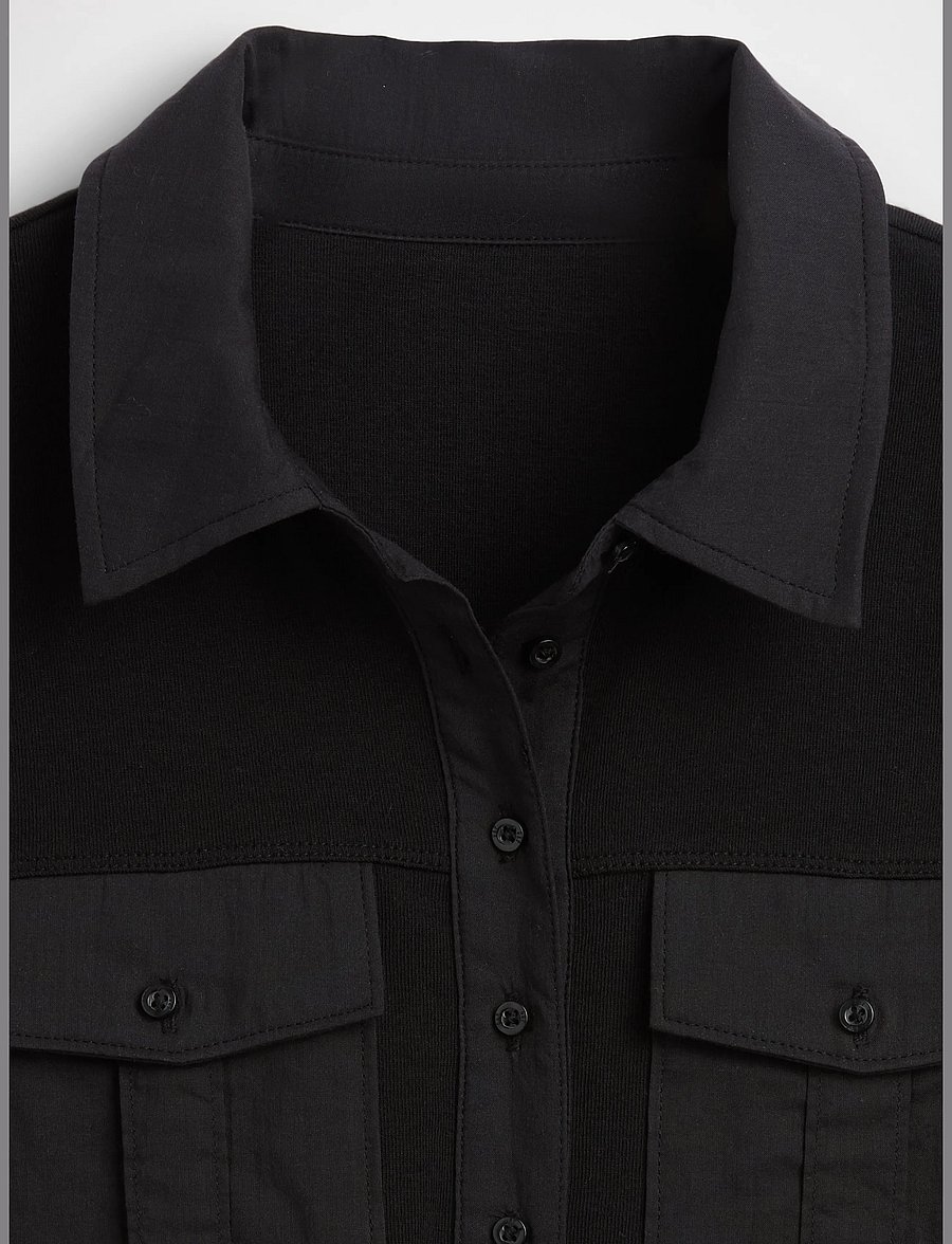 GAP - Modern Elbow-Sleeve Utility T-Shirt from the GAP collection - pikéer - black 200 - 4