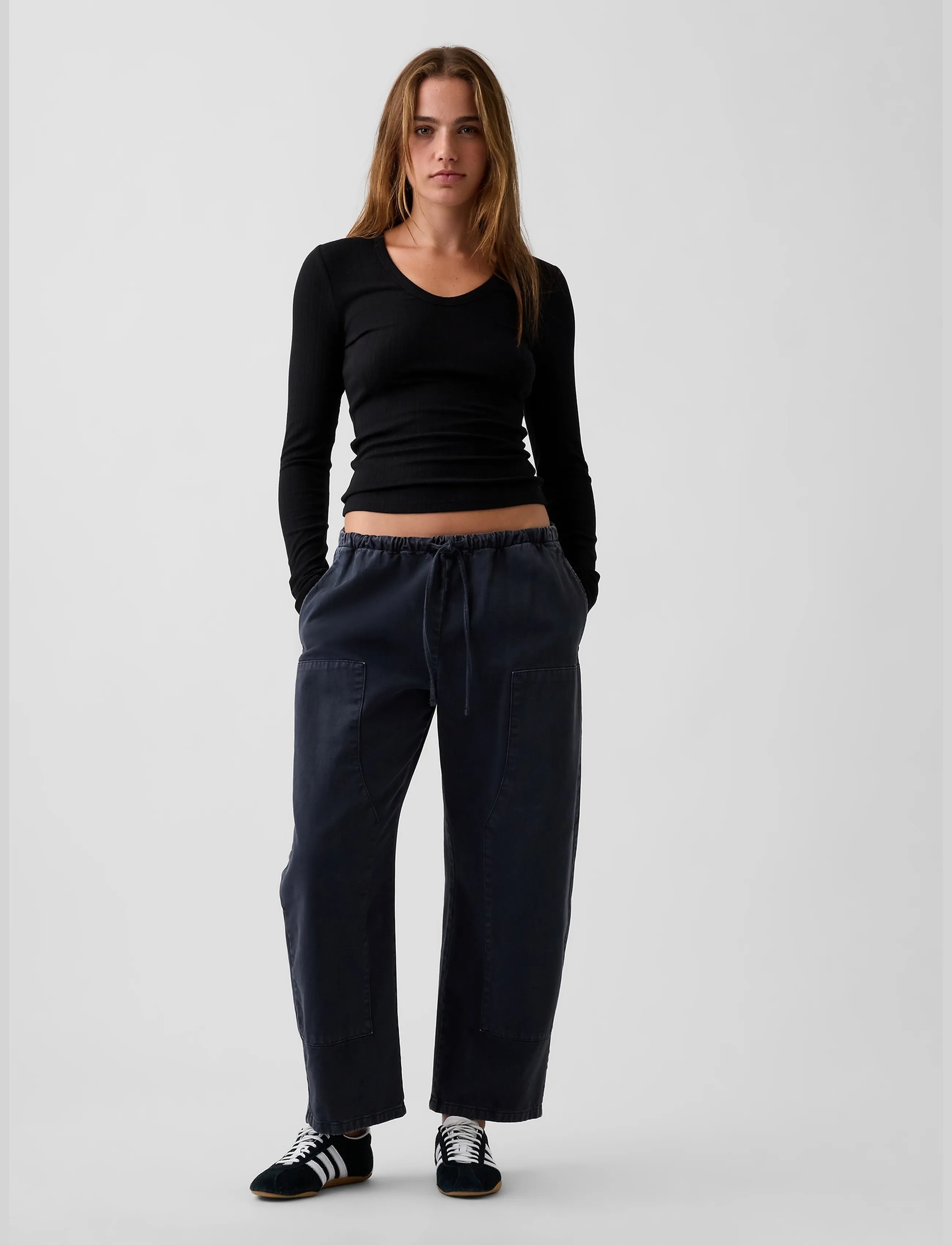 GAP - Long-Sleeved Rib T-Shirt from the GAP collection - langærmede toppe - black - 2