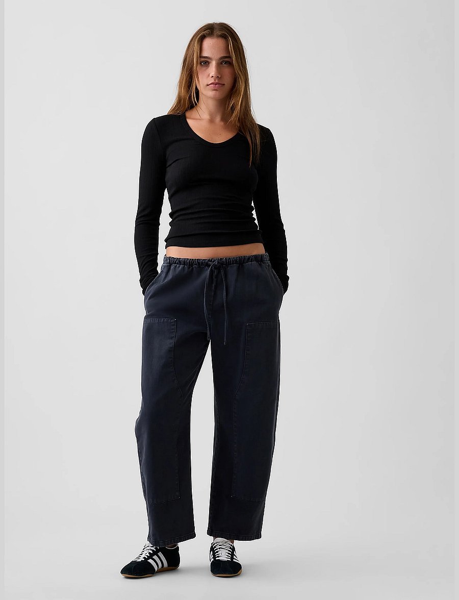 GAP - Long-Sleeved Rib T-Shirt from the GAP collection - langærmede toppe - black - 2