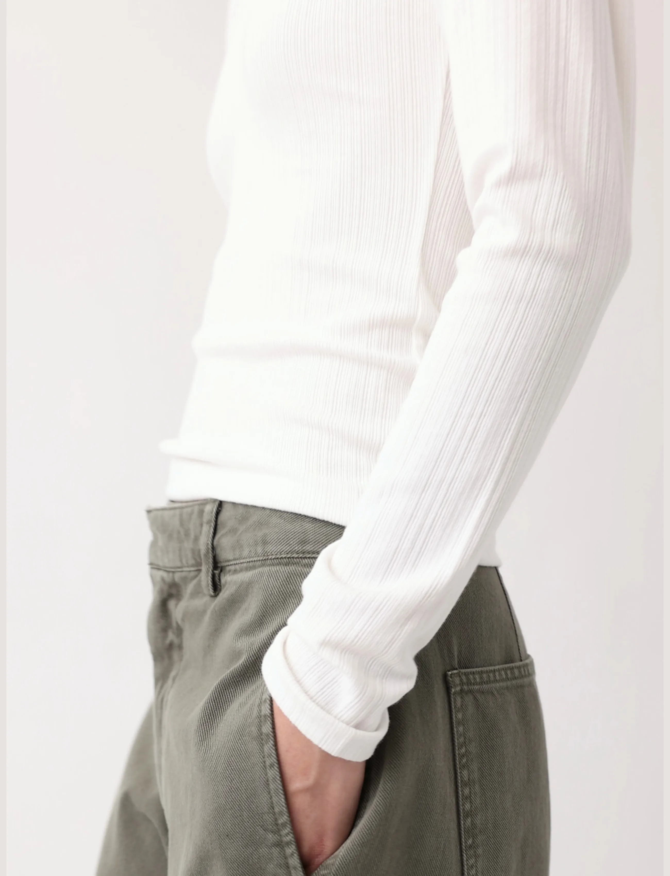 GAP - Long-Sleeved Rib T-Shirt from the GAP collection - långärmade toppar - fresh white - 5