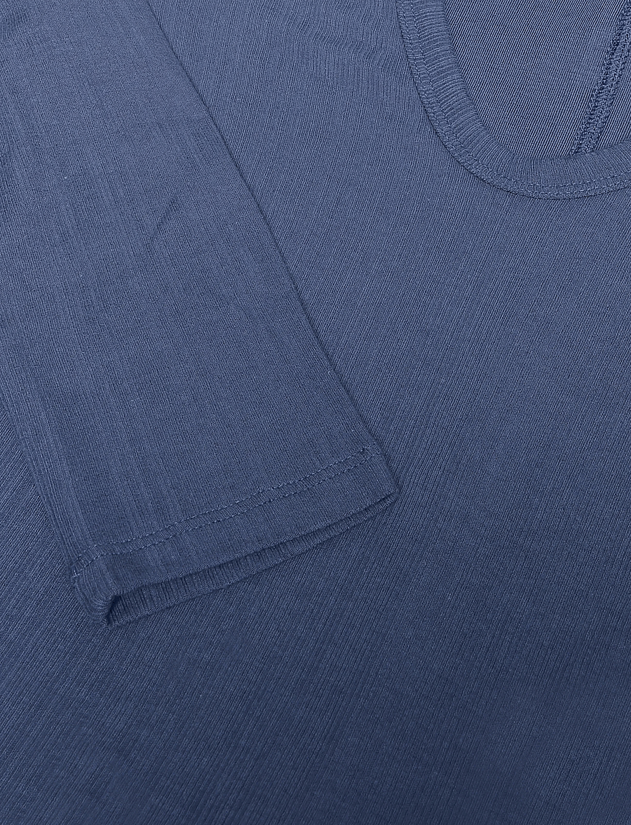 GAP - Long-Sleeved Rib T-Shirt from the GAP collection - langärmlige tops - sargassus blue - 4