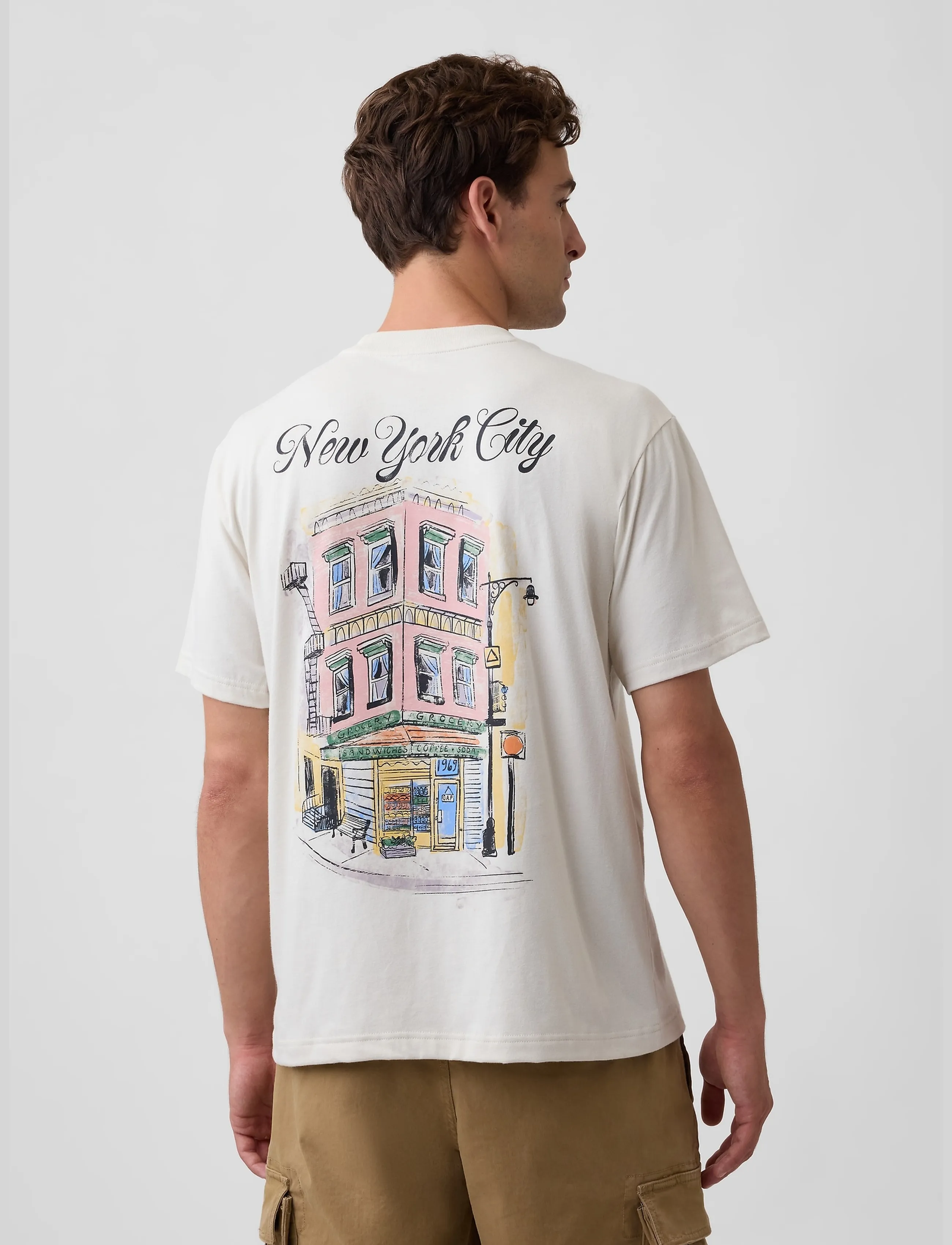GAP Everyday Soft Relaxed Graphic T-Shirt herr – bild 3
