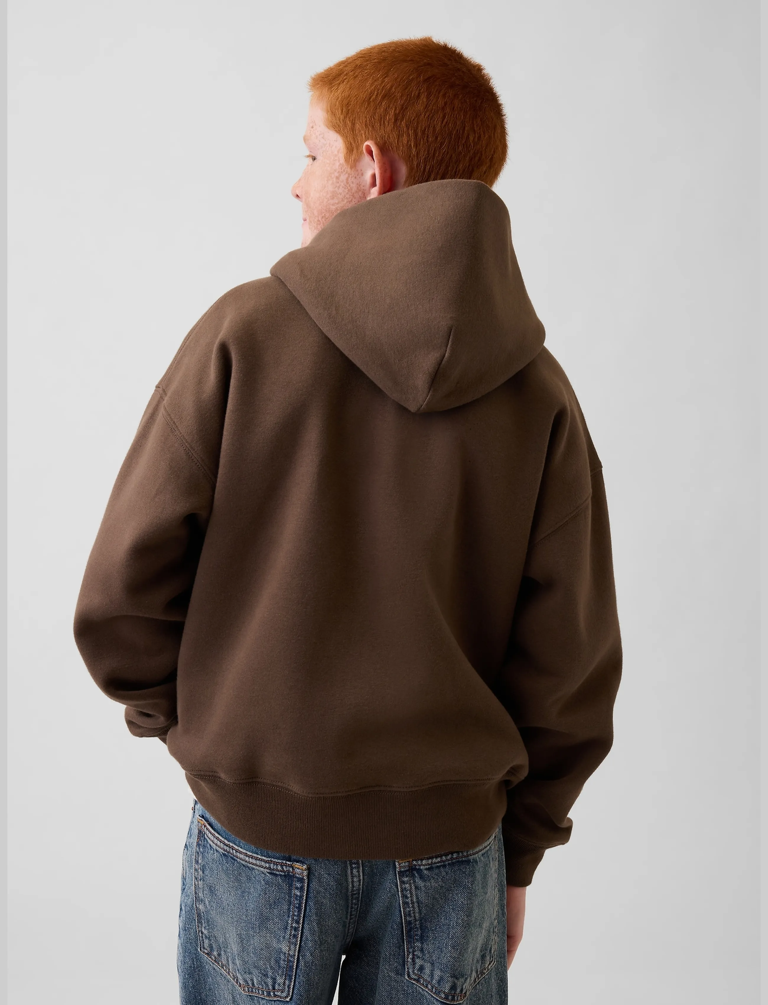 GAP - Kids VintageSoft Relaxed Zip Hoodie - cool brown 959 - 2