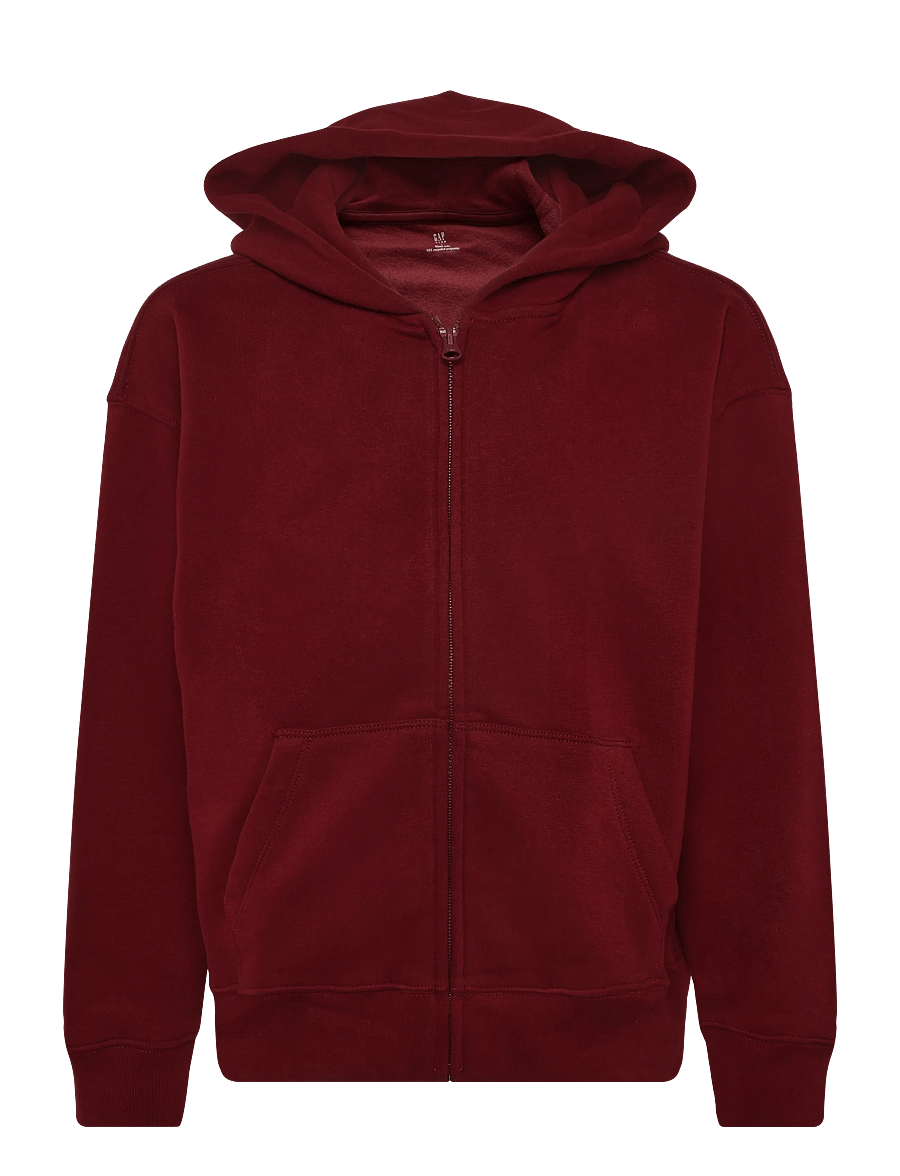 GAP - Kids VintageSoft Relaxed Zip Hoodie - huvtröjor - radish - 1