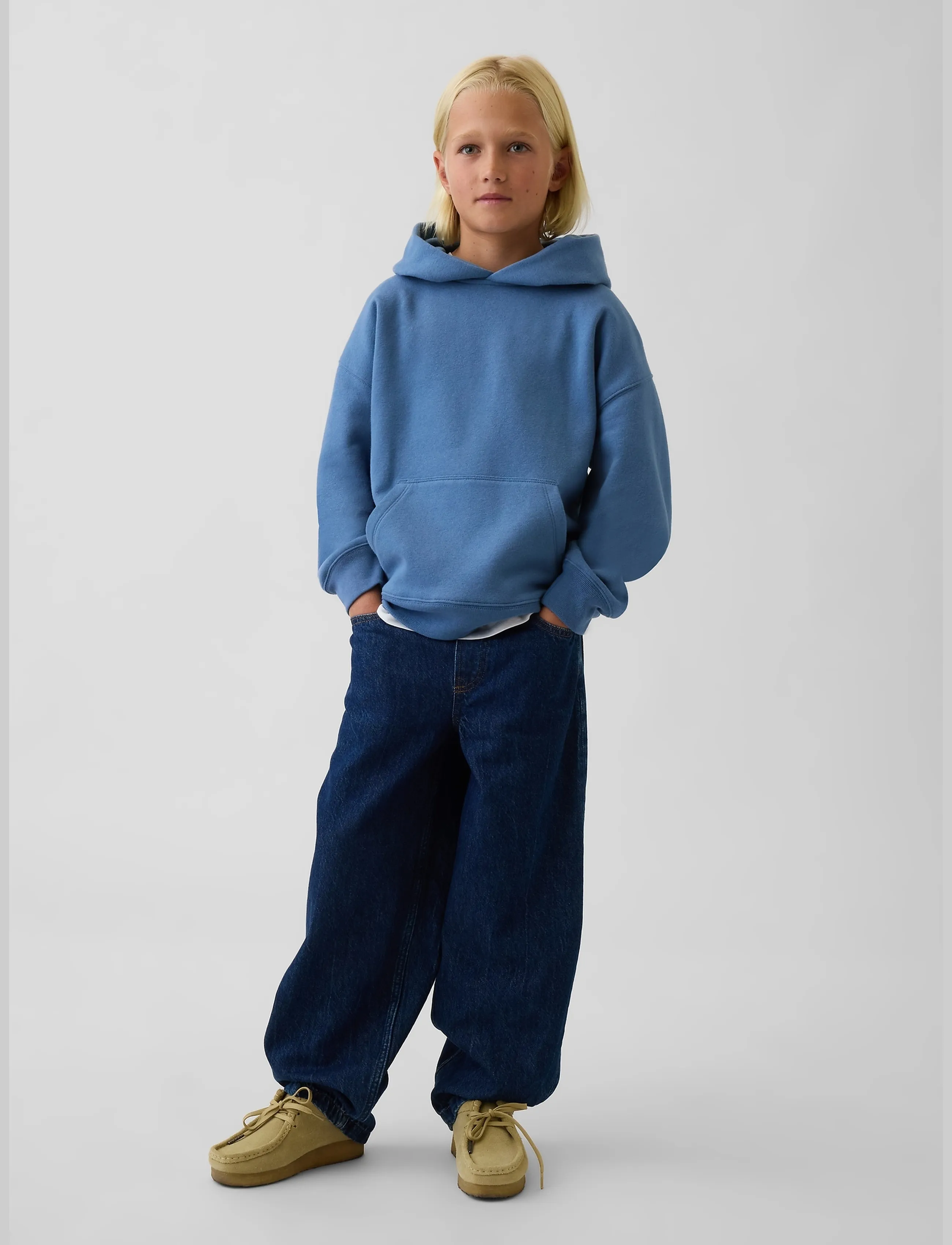 GAP - Kids VintageSoft Relaxed Hoodie from the GAP collection - bainbridge blue - 3