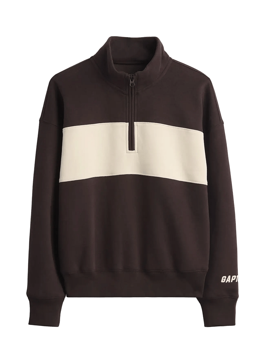 GAP - Fleece Quarter-Zip Sweatshirt from the GAP collection - sweatshirts - terra brown - 1
