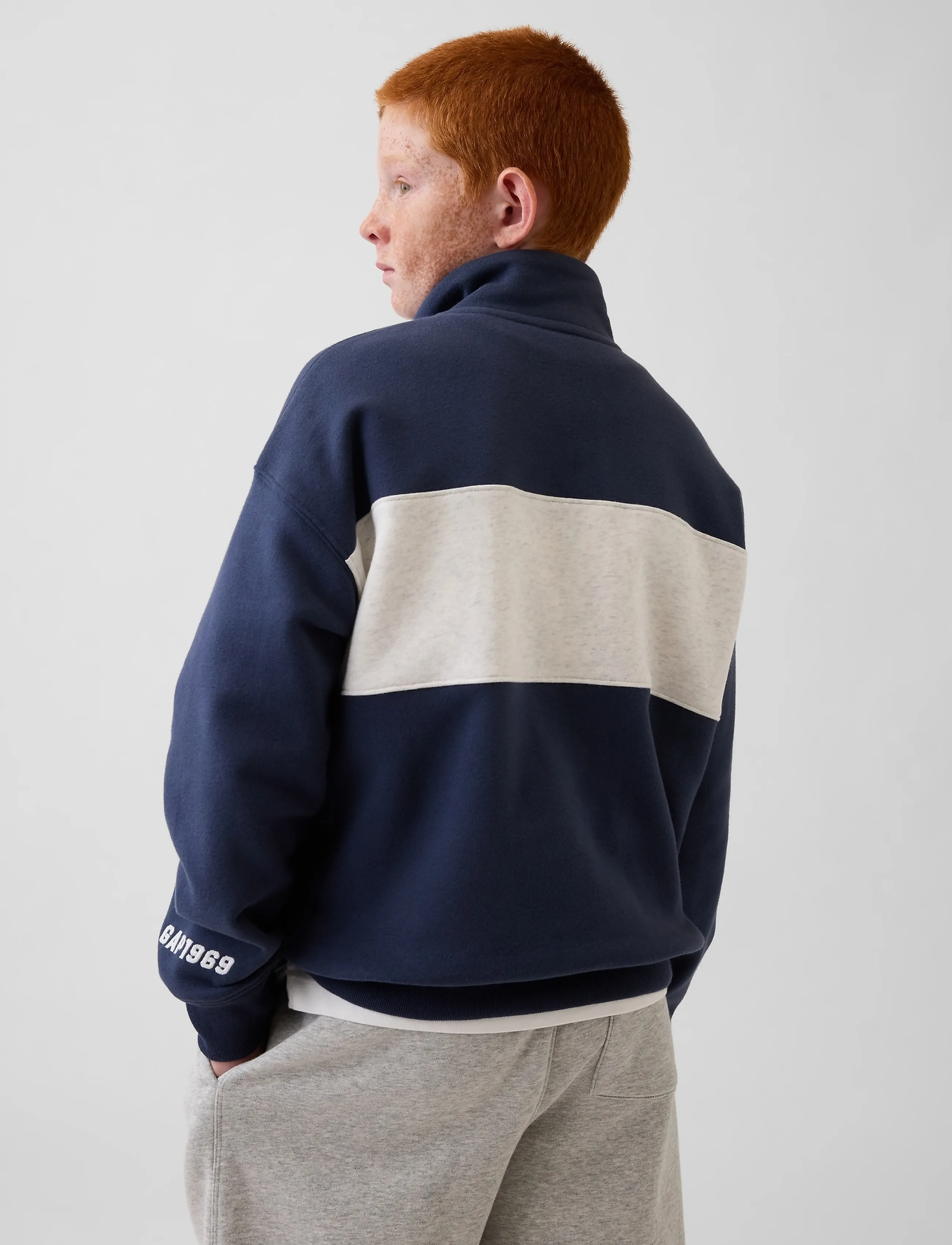 GAP - Fleece Quarter-Zip Sweatshirt from the GAP collection - vintage navy - 3