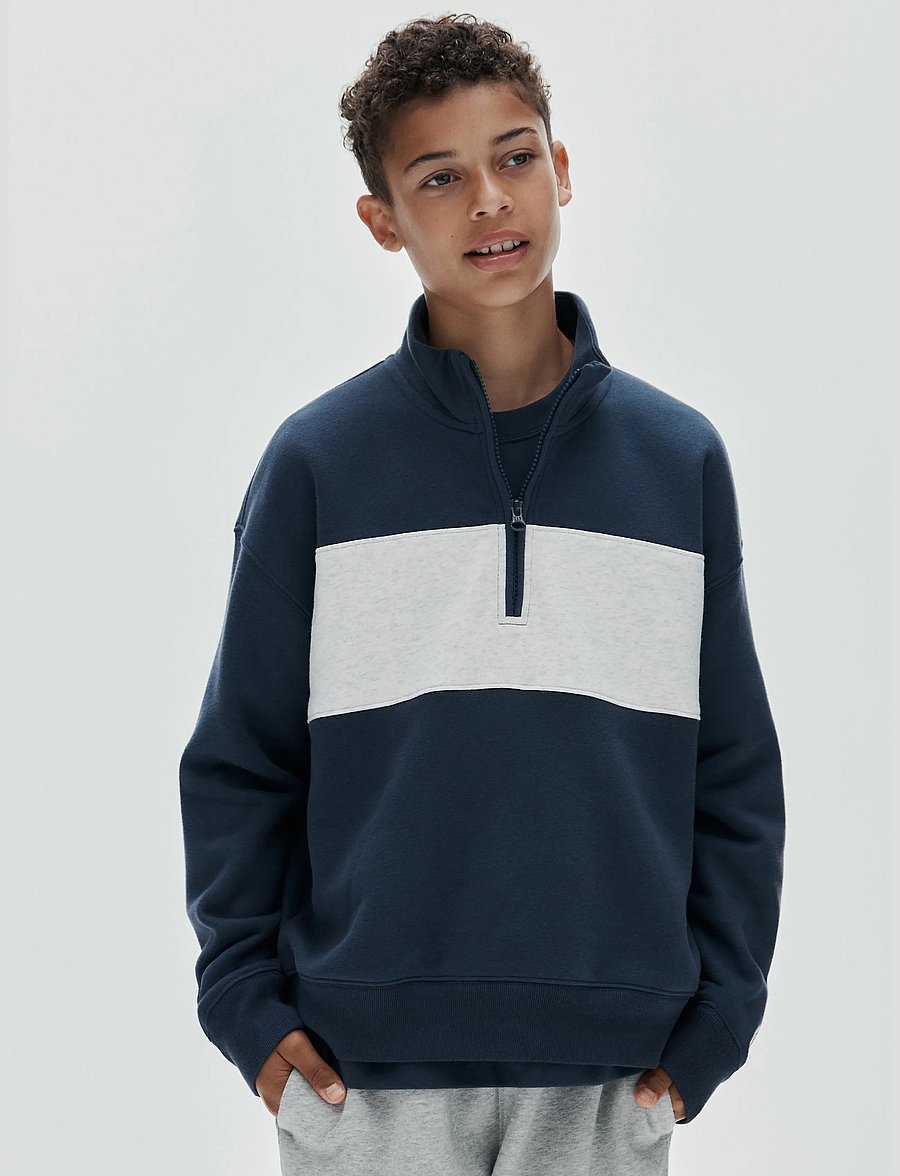 GAP - Fleece Quarter-Zip Sweatshirt from the GAP collection - vintage navy - 5