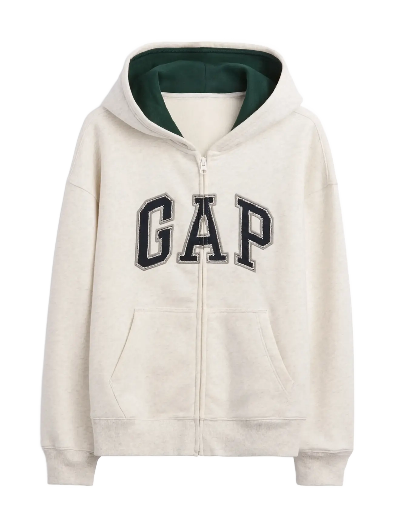 GAP Kids VintageSoft Logo Zip Hoodie - Teismelised 140-176 - PALE GREY HEATHER BC01 / grey