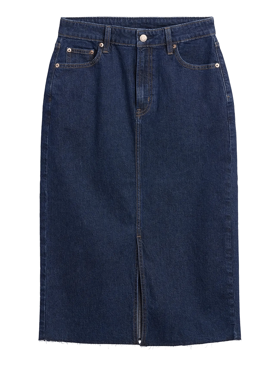 GAP - Denim Midi Pencil Skirt from the GAP collection - teksaseelikud - dark wash indigo - 1