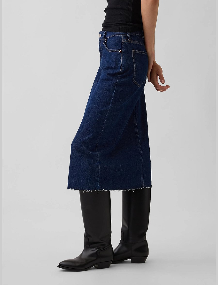 GAP - Denim Midi Pencil Skirt from the GAP collection - teksaseelikud - dark wash indigo - 3