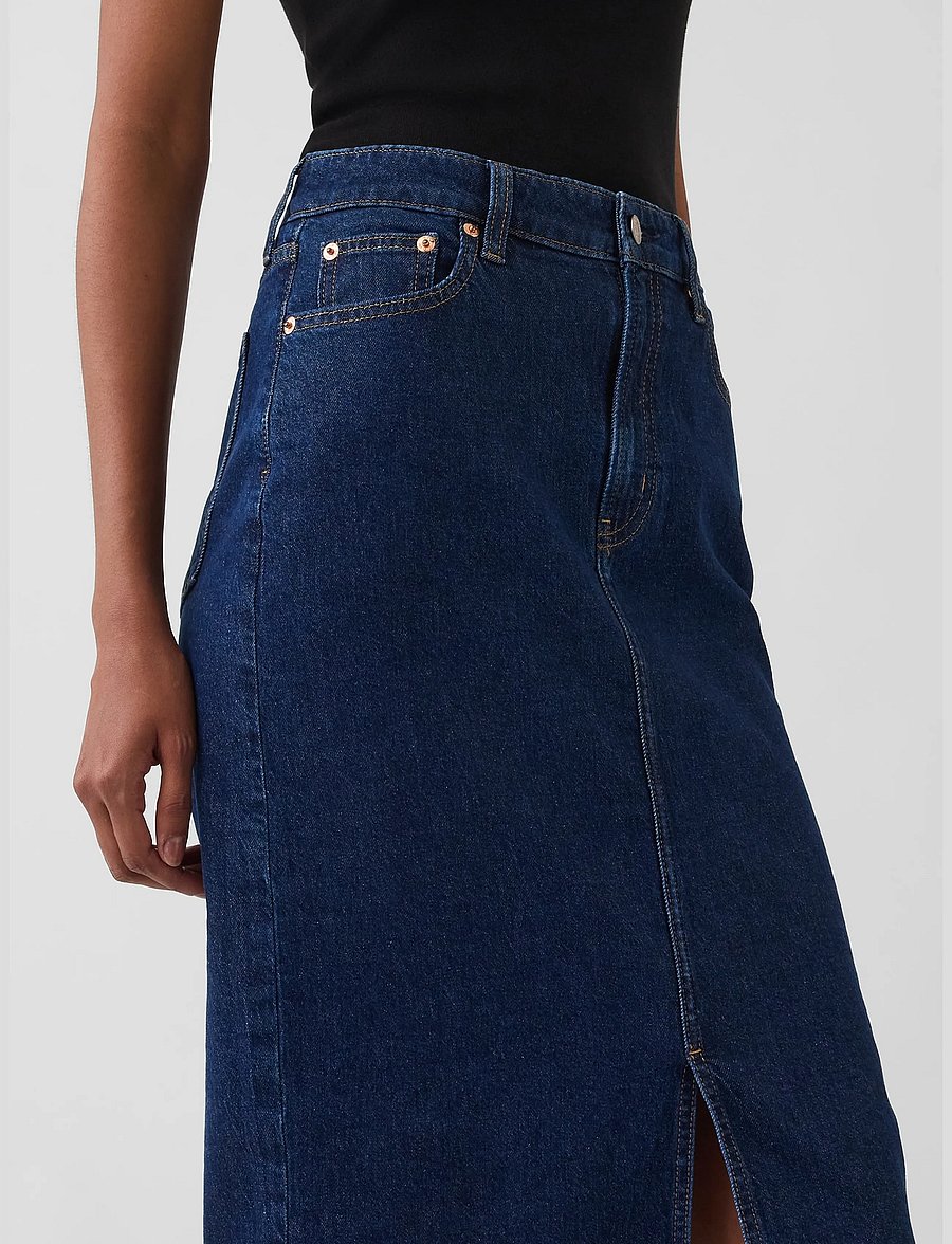 GAP - Denim Midi Pencil Skirt from the GAP collection - teksaseelikud - dark wash indigo - 4