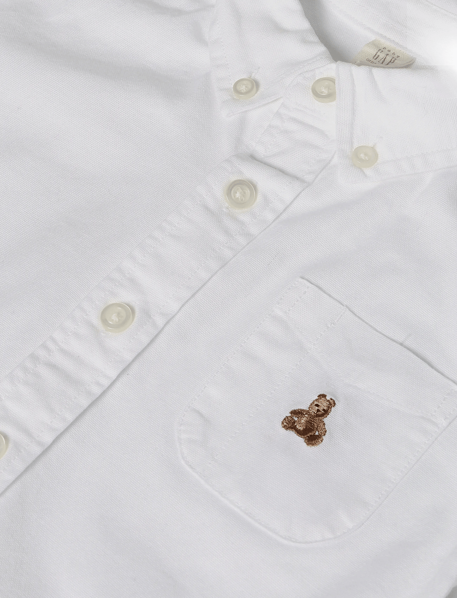GAP - Oxford Woven Top from the GAP collection - pikkade varrukatega särgid - white v2 global - 2