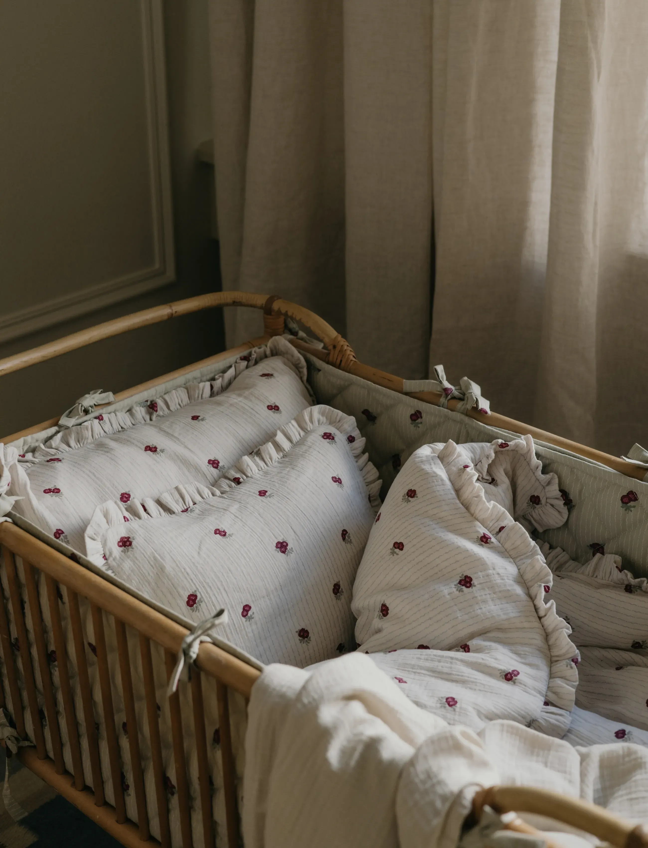 Garbo&Friends - Rosehip Muslin Bed Set Baby Rosehip - sengesæt - rosehip - 4