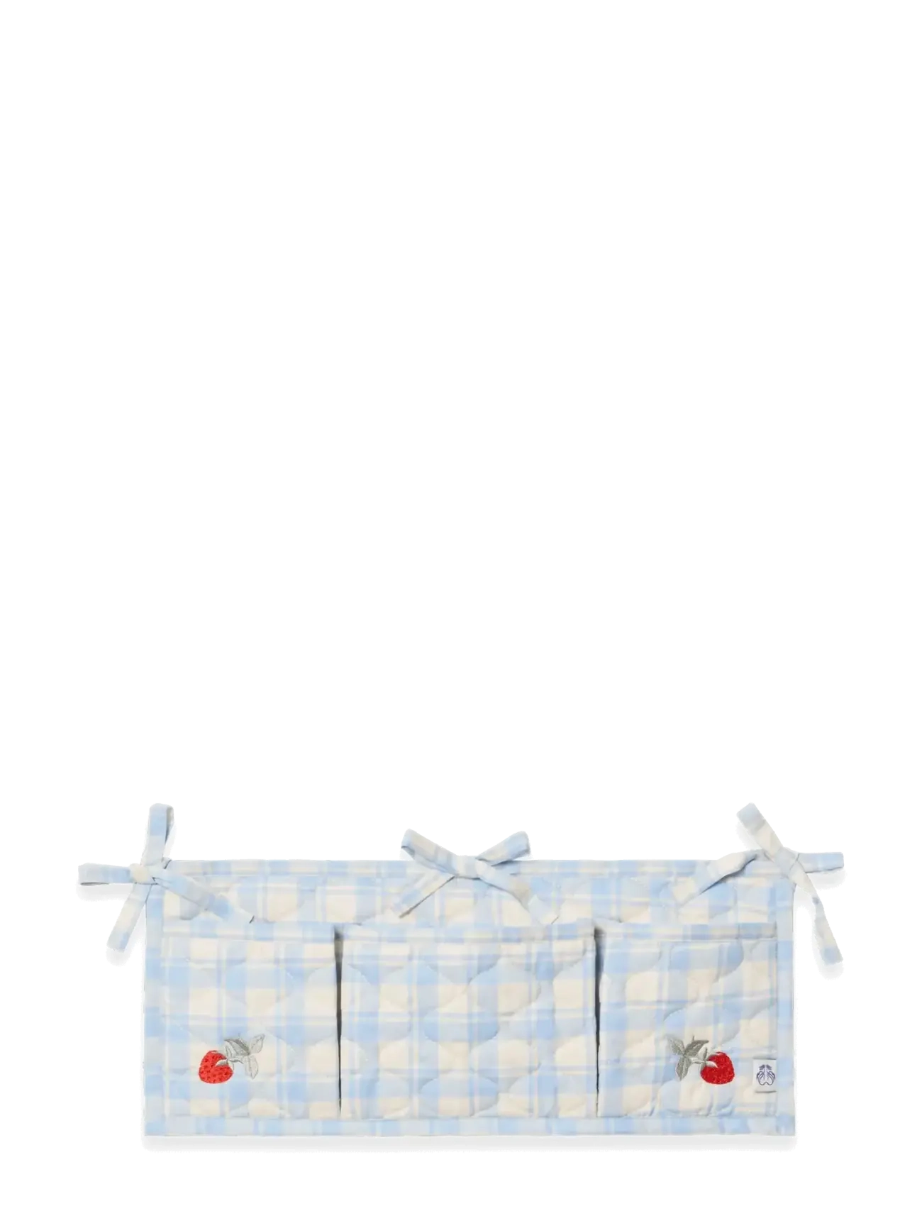 Garbo&Friends Quilted Bed Pocket, 43x18 cm, Plaid Sky Blue - Babyprodukte - PLAID SKY BLUE / blue