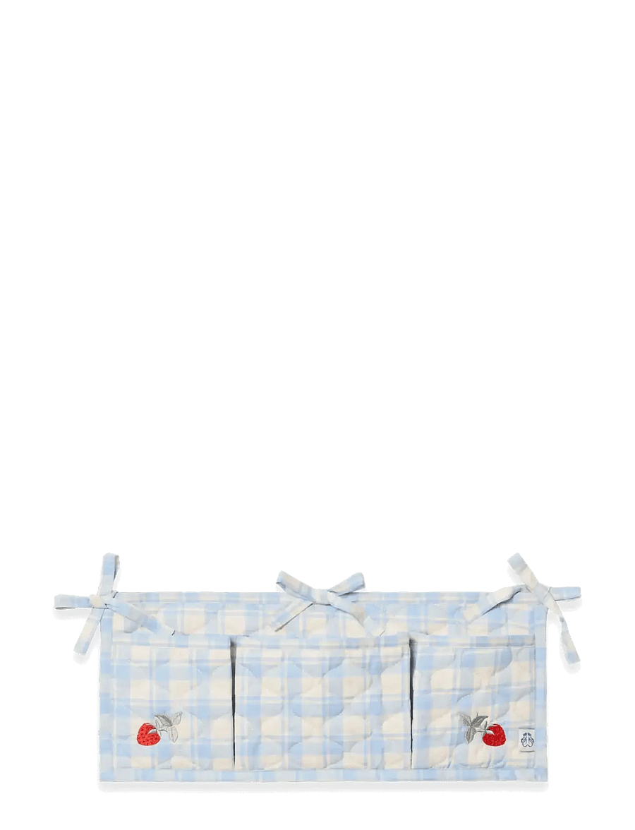 Garbo&Friends - Quilted Bed Pocket, 43x18 cm, Plaid Sky Blue - kinderbettorganisator - plaid sky blue - 1