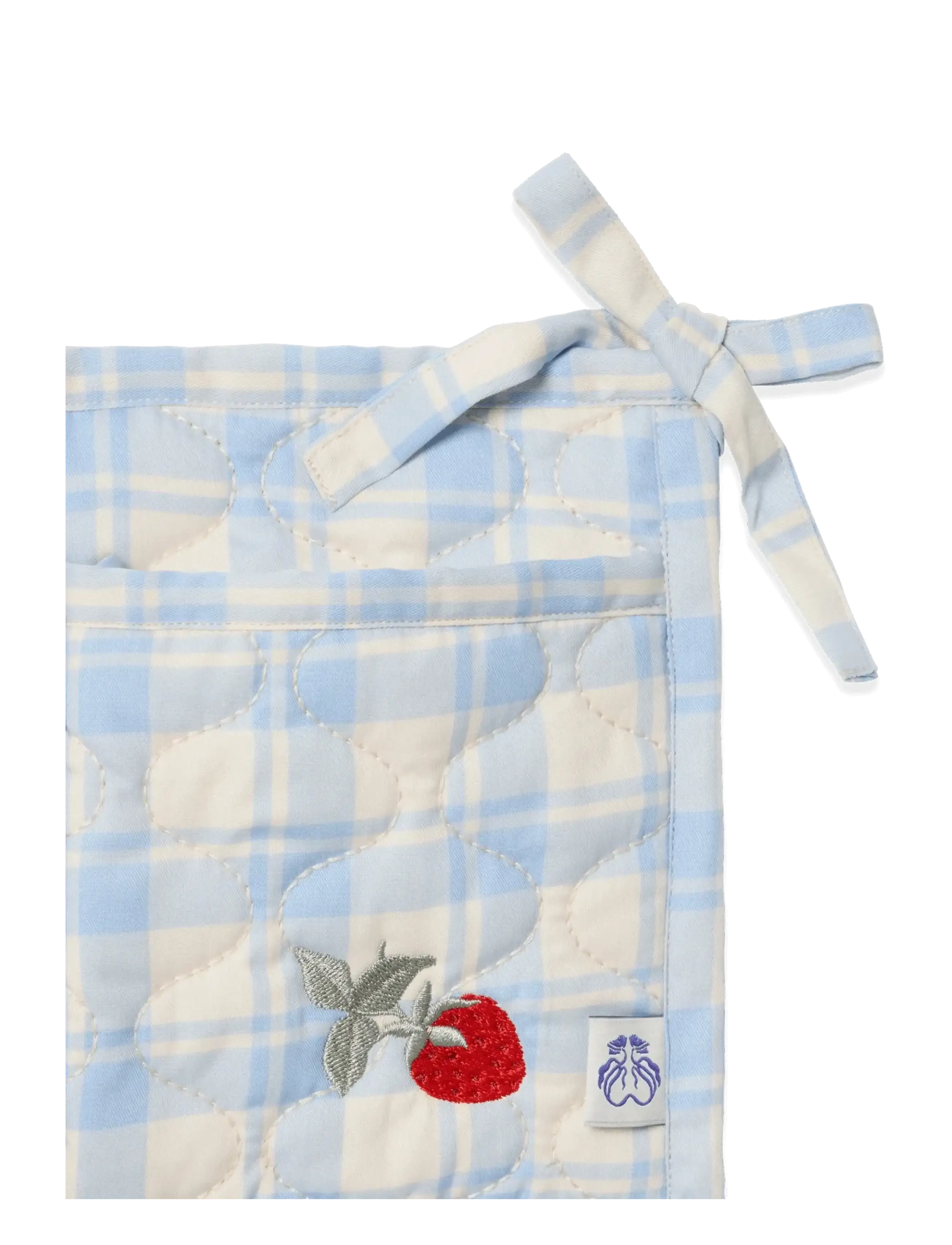 Garbo&Friends - Quilted Bed Pocket, 43x18 cm, Plaid Sky Blue - kinderbettorganisator - plaid sky blue - 2