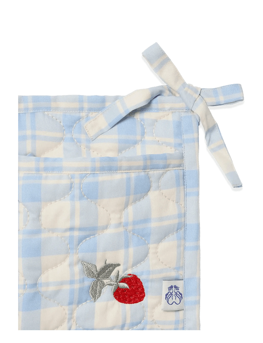 Garbo&Friends - Quilted Bed Pocket, 43x18 cm, Plaid Sky Blue - kinderbettorganisator - plaid sky blue - 2