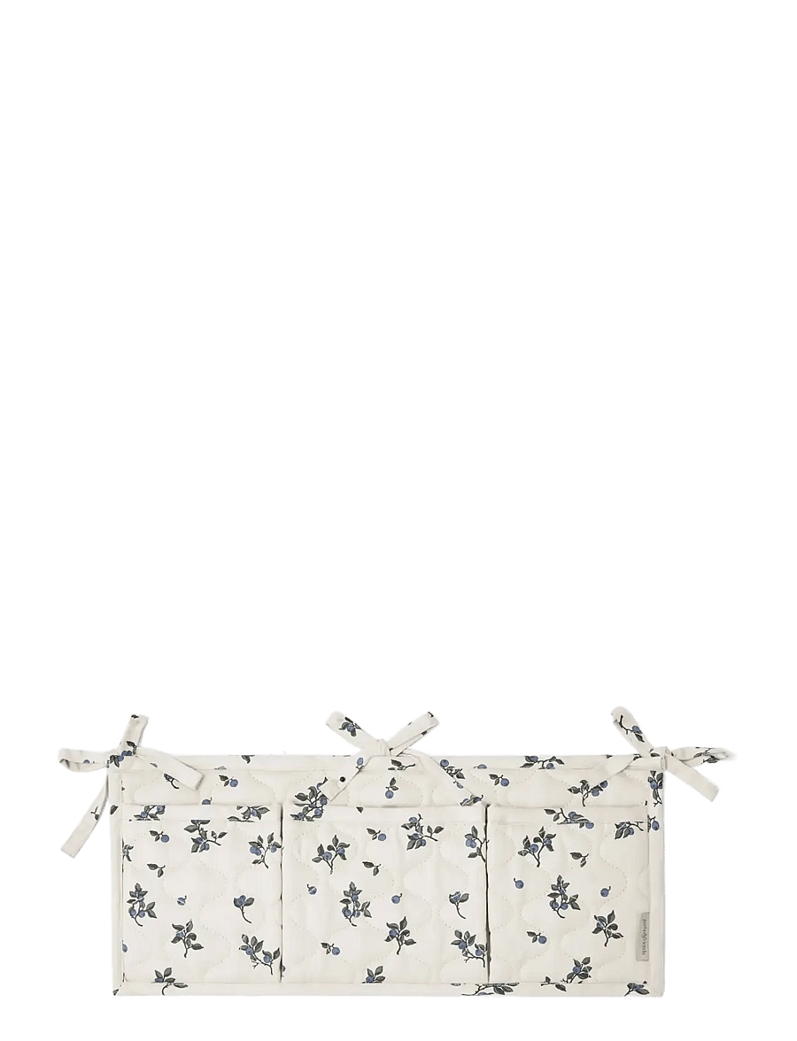 Garbo&Friends - Satin Quilted Bed Pocket - spjälsängsförvaring - blueberry - 1