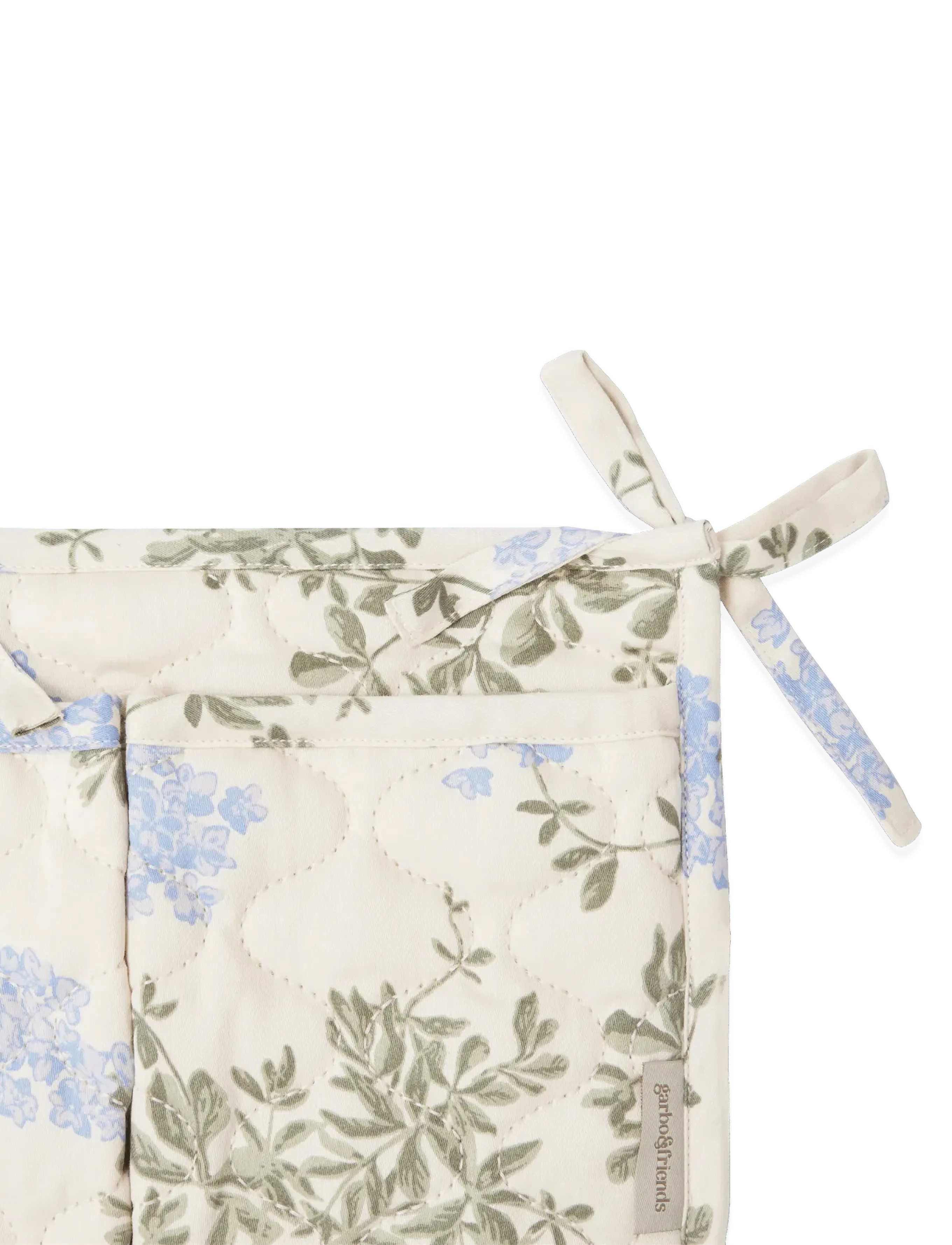 Garbo&Friends - Satin Quilted Bed Pocket - sengelommer - plumbago - 1