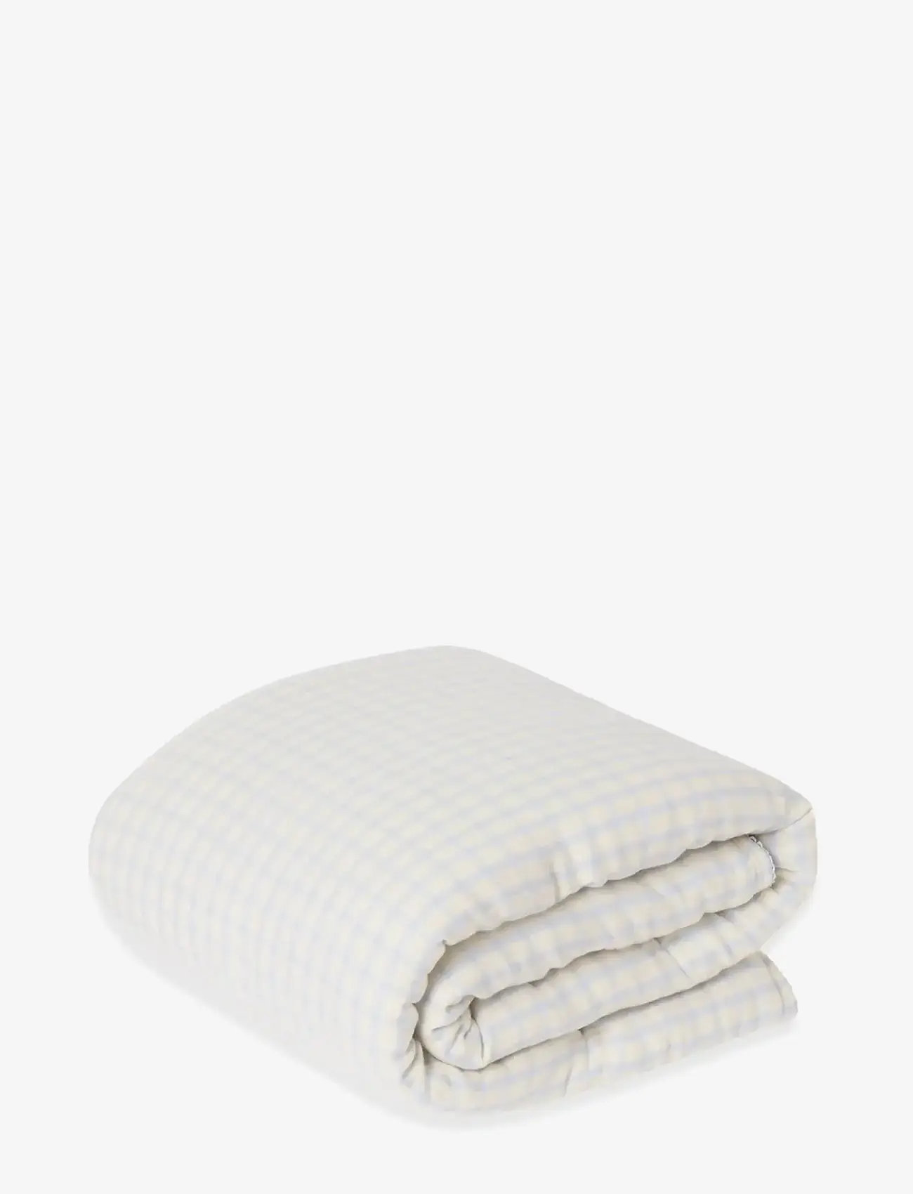 Garbo&Friends - Gingham Sky blue  Muslin Filled Blanket - musliinist tekid - gingham sky blue - 1