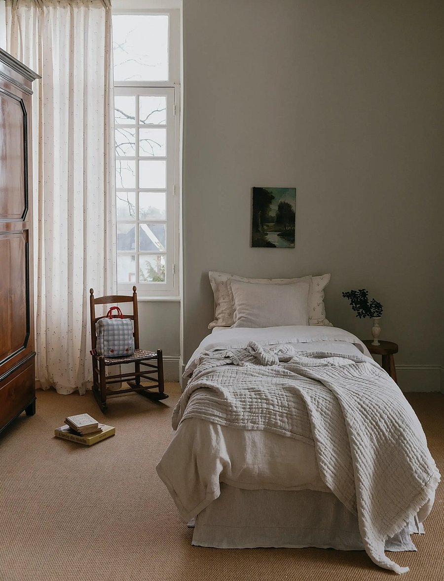 Garbo&Friends - Linen Linen Bed Skirt 180x200x53 - sängkappor - linen - 2